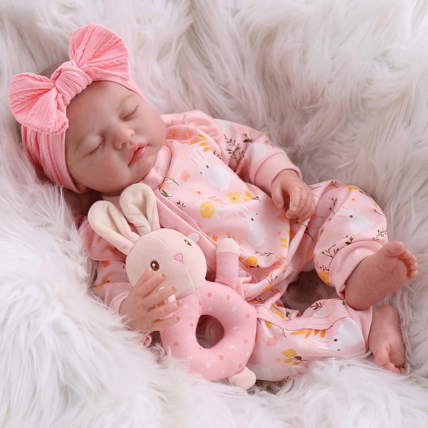 BABESIDE Lifelike Reborn Baby Dolls Girl - 20 Inch Realistic Newborn Baby Doll with Poseable Body, Real Life Baby Dolls with Accessories for 3+ Year Old Girls Gifts, Pretend Play, Collection