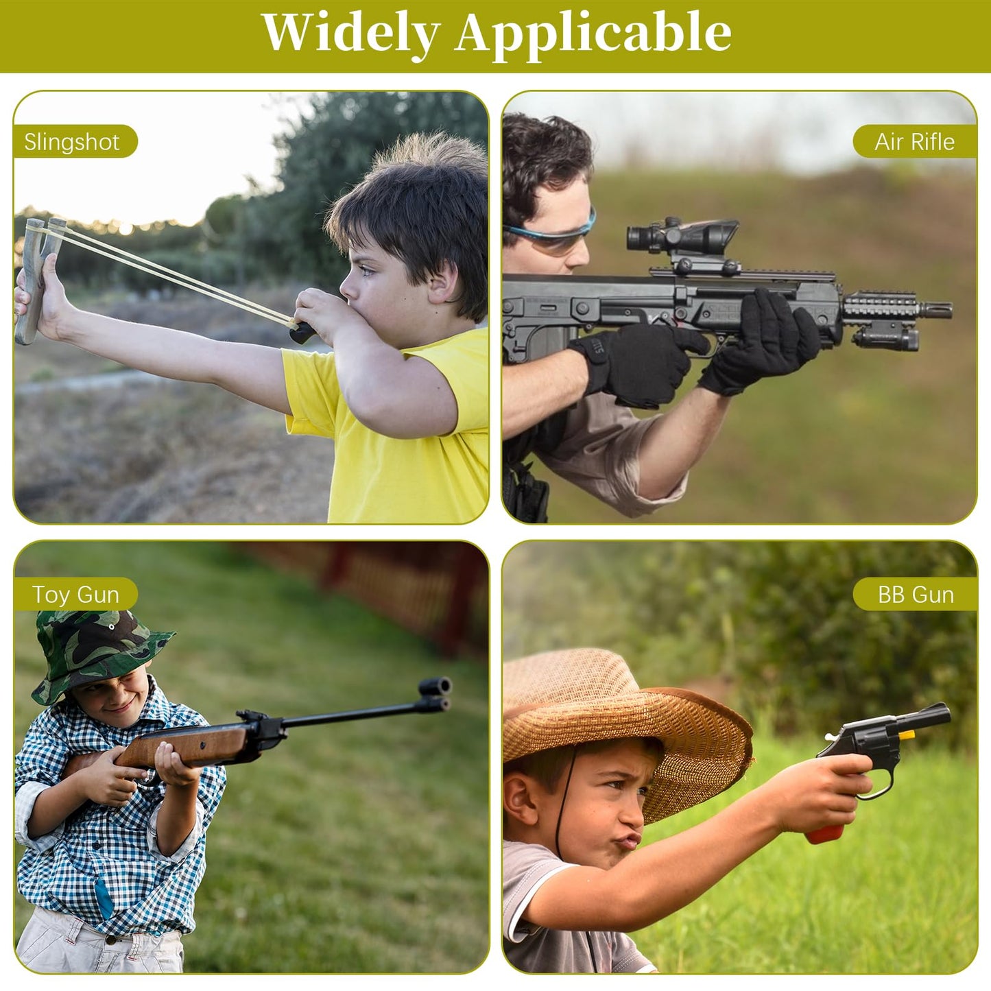 Danoib BB Gun Targets, Metal Spinning Shooting Targets with Auto Reset - Deer, Bird, Turkey, Wild Boar Silhouette for Air Rifles, BB Guns, Slingshots, Backyard Training (4 Pack)