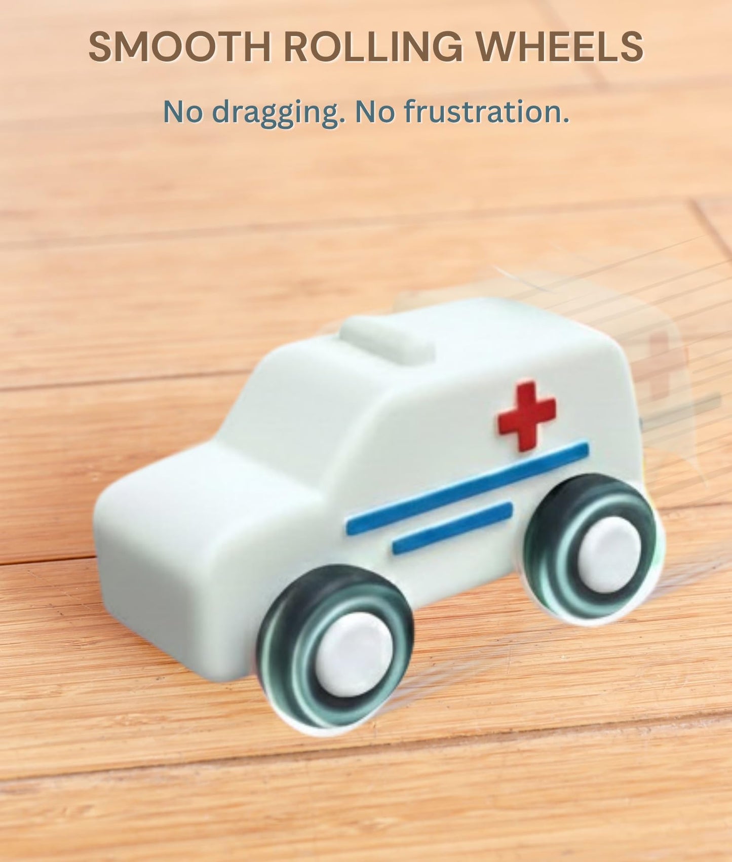 Silicone Toy Cars for Kids Ages 3+ – Soft, Safe Non-Toxic Silicone Cars with Smooth Rolling Wheels, Quiet Play, Push and Go Car Toys, Food Grade Silicone Toys, No Hole Bath Toy Mold Free, 5 Pack Set