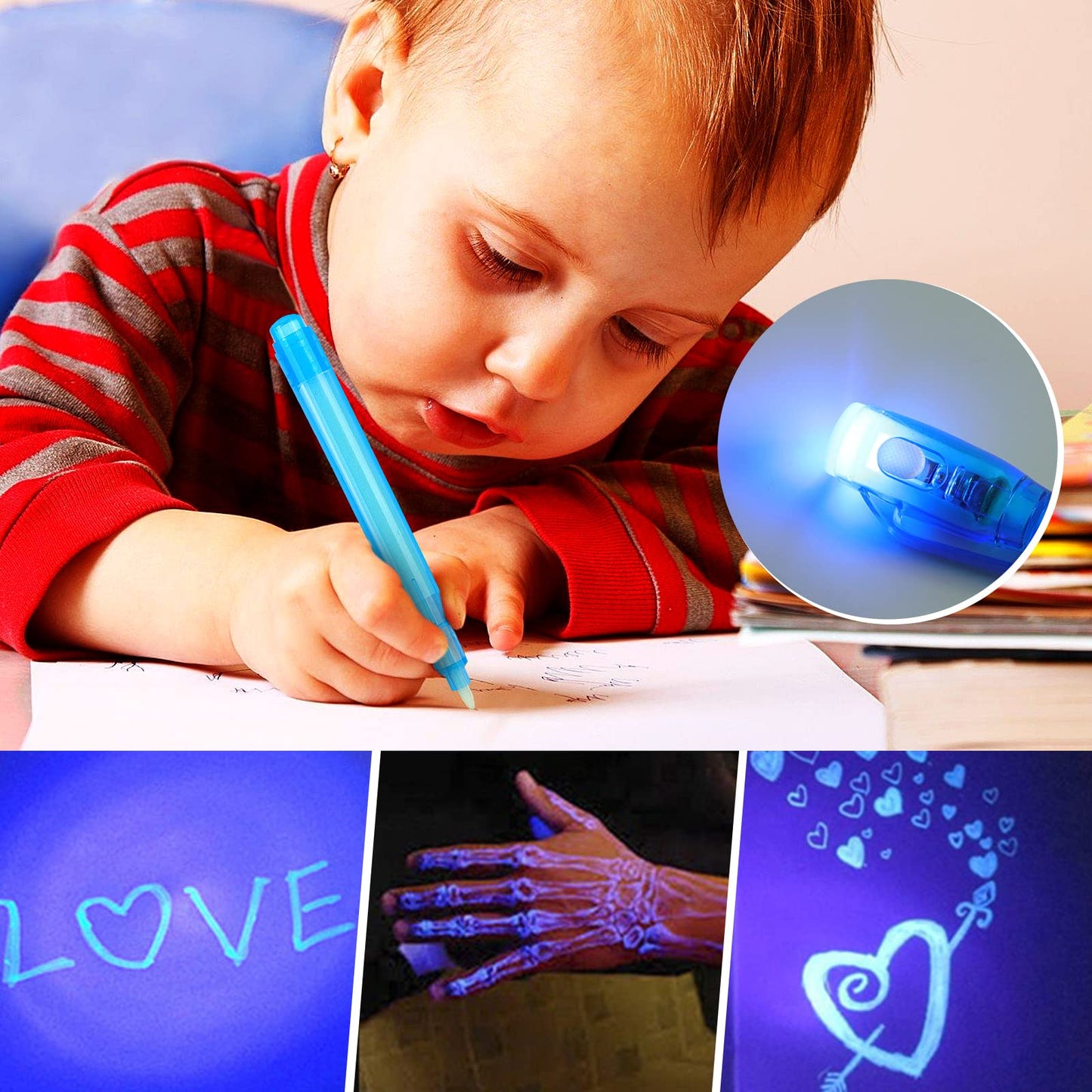 ENJOCASES 30 Pieces Invisible Ink Pen with UV Light Spy Pen Magic Marker Party Favors for Kids 8 12 Years Birthday Gifts Classroom Prizes Goodie Bags Stuffers for Kids