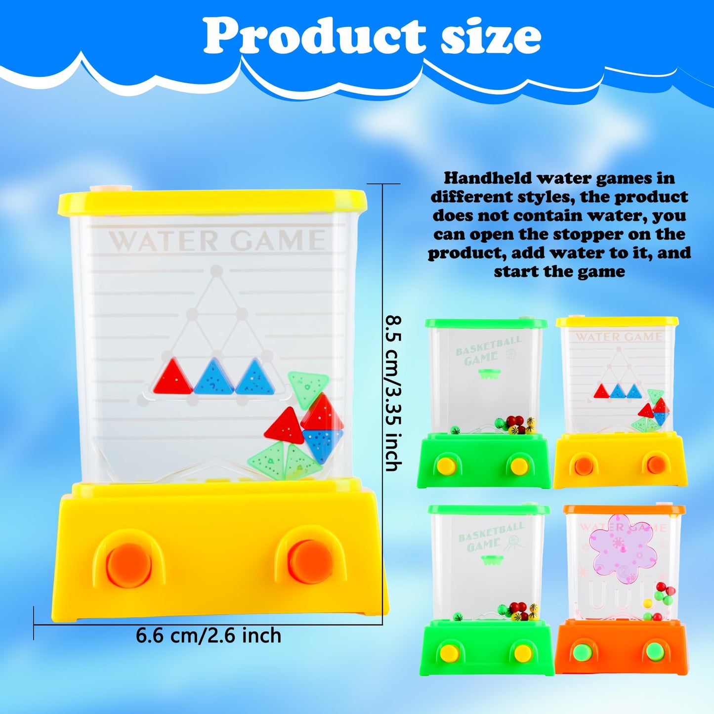 Rcanedny 18 Pack Handheld Water Games Water Toss Ring Game Handheld Water Ring Toy for Party Favors Goody Bag Fillers Retro Pastime