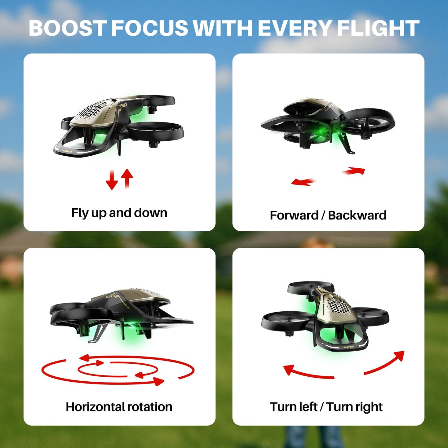SYMA X990 RC Helicopter for Kids, Remote Control Helicopter with Amazing Stunt Tricks, 360° Propeller Protection, Altitude Hold & Gyro Stabilization, Perfect STEM Toy Gift for Boys and Girls