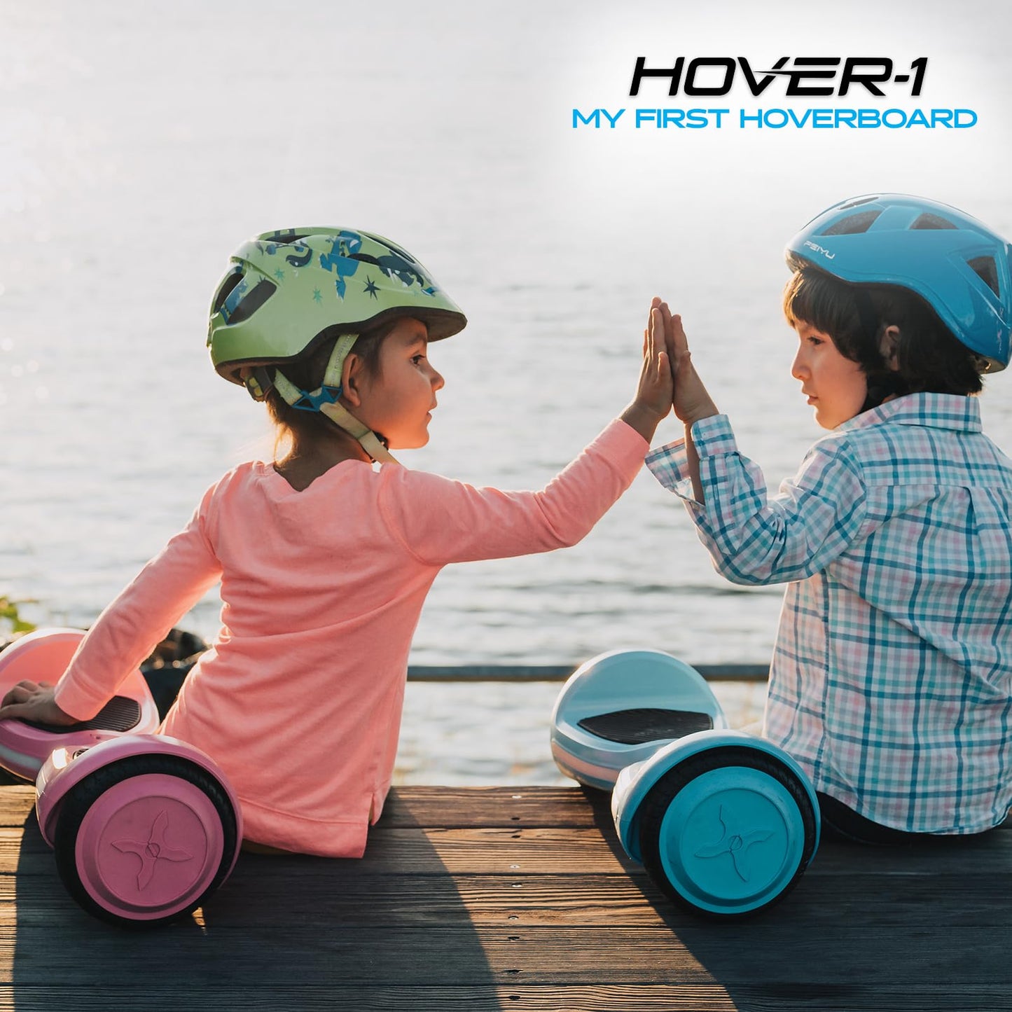 Hover-1 My First Self Balancing Scooter for Kids with 5 mph Max Speed, Dual 150W Motors, 6.3” Tires, 3 Miles Max Range, and LED Headlights