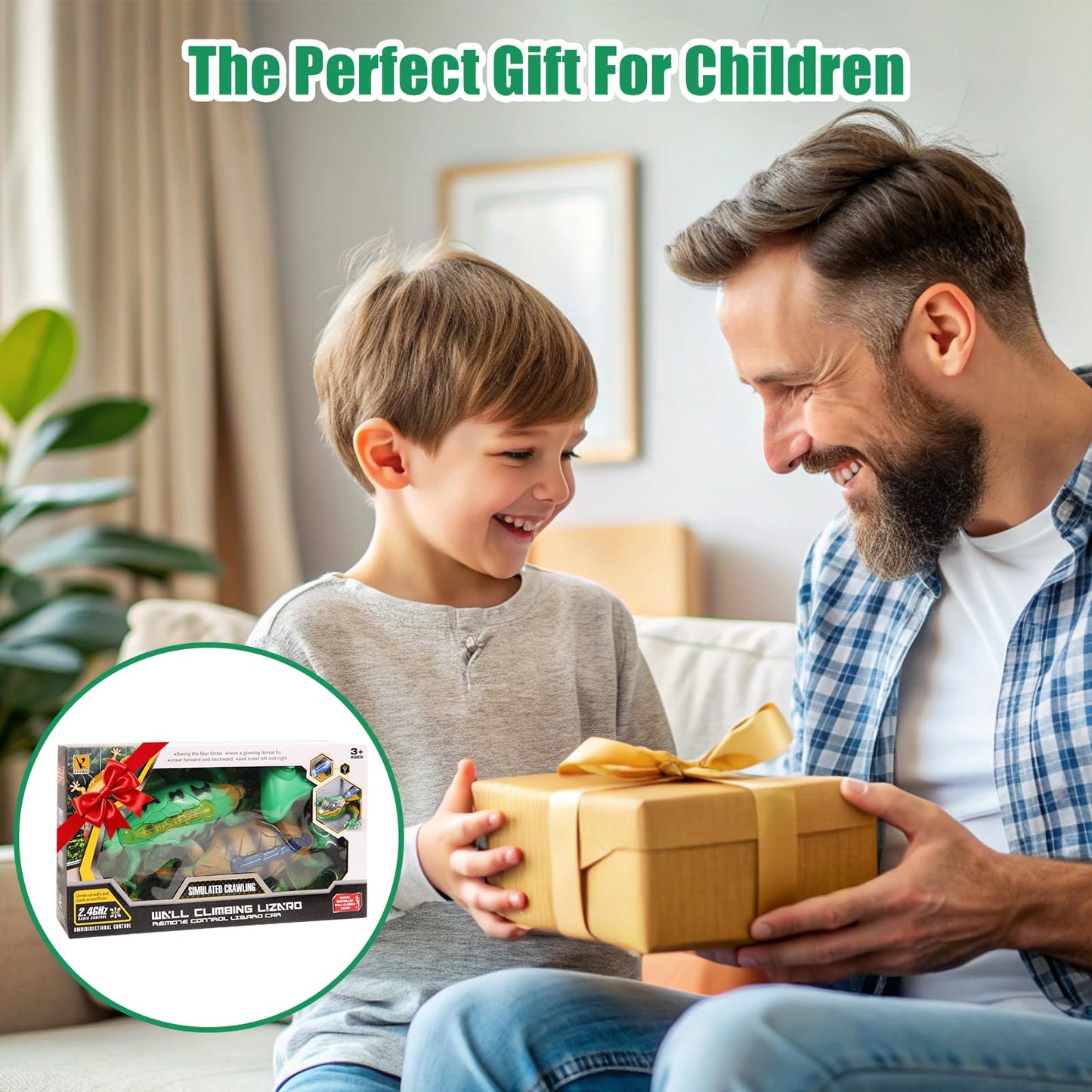 Qxbuhe ﻿360° Rotating RC Wall Crawler Gecko, Rechargeable Remote Control Robot Kids Toys, Wall Climbing Funny Prank Toys Birthday Gifts for Boys & Girls Ages 3+ (Green)