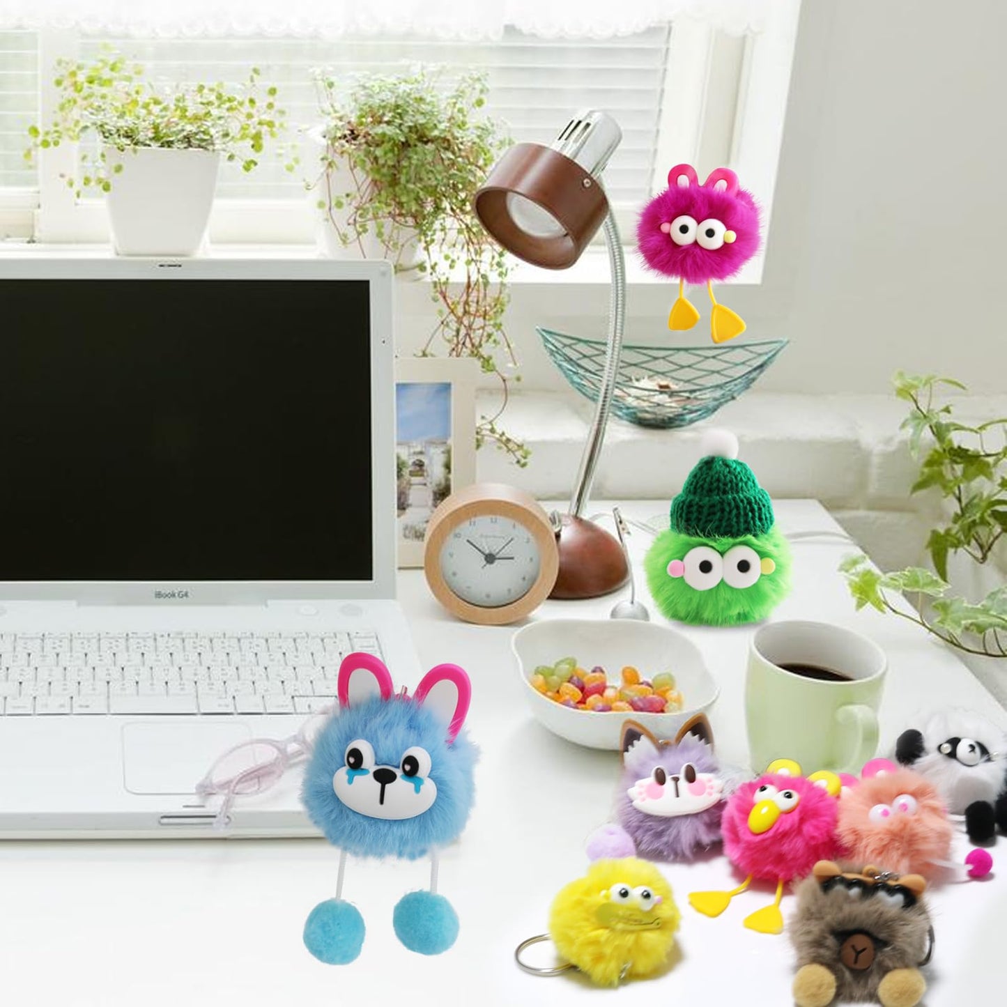 YALARY 30 Pcs Cute Plush Keychains - Keychains Easter Egg Gifts Kawaii Keychain Bulk for Birthday Goodie Bags Toys Classroom Prizes Party Favors
