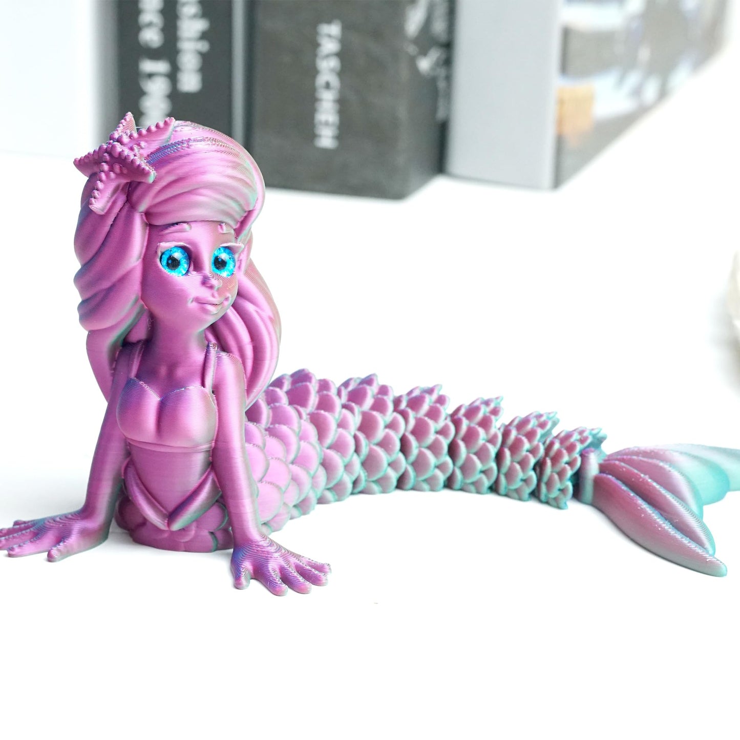 3D Printed Mermaid Model,Articulated Mermaid Toys,Surprise Fantasy Gifts, Flexible Joint Animal Figurines, 3D Printed Stuff,Stress Relief, Fidget restlessness, ADHD Toys
