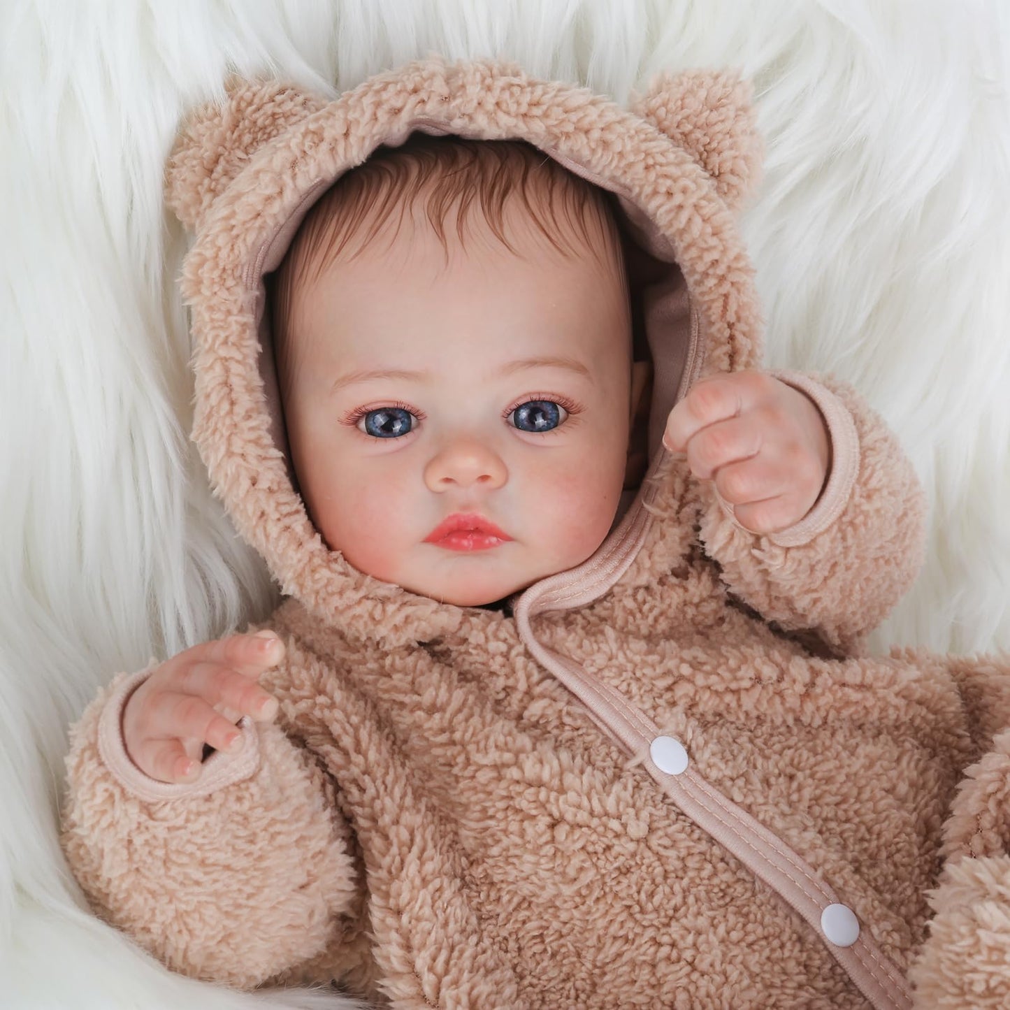 KSBD Reborn Baby Dolls - 18 Inch Realistic Baby Doll Lifelike Full Baby Boy Real Life Baby Doll with Soft Vinyl Body can Swimming with Accessories Gifts for Kids 3+