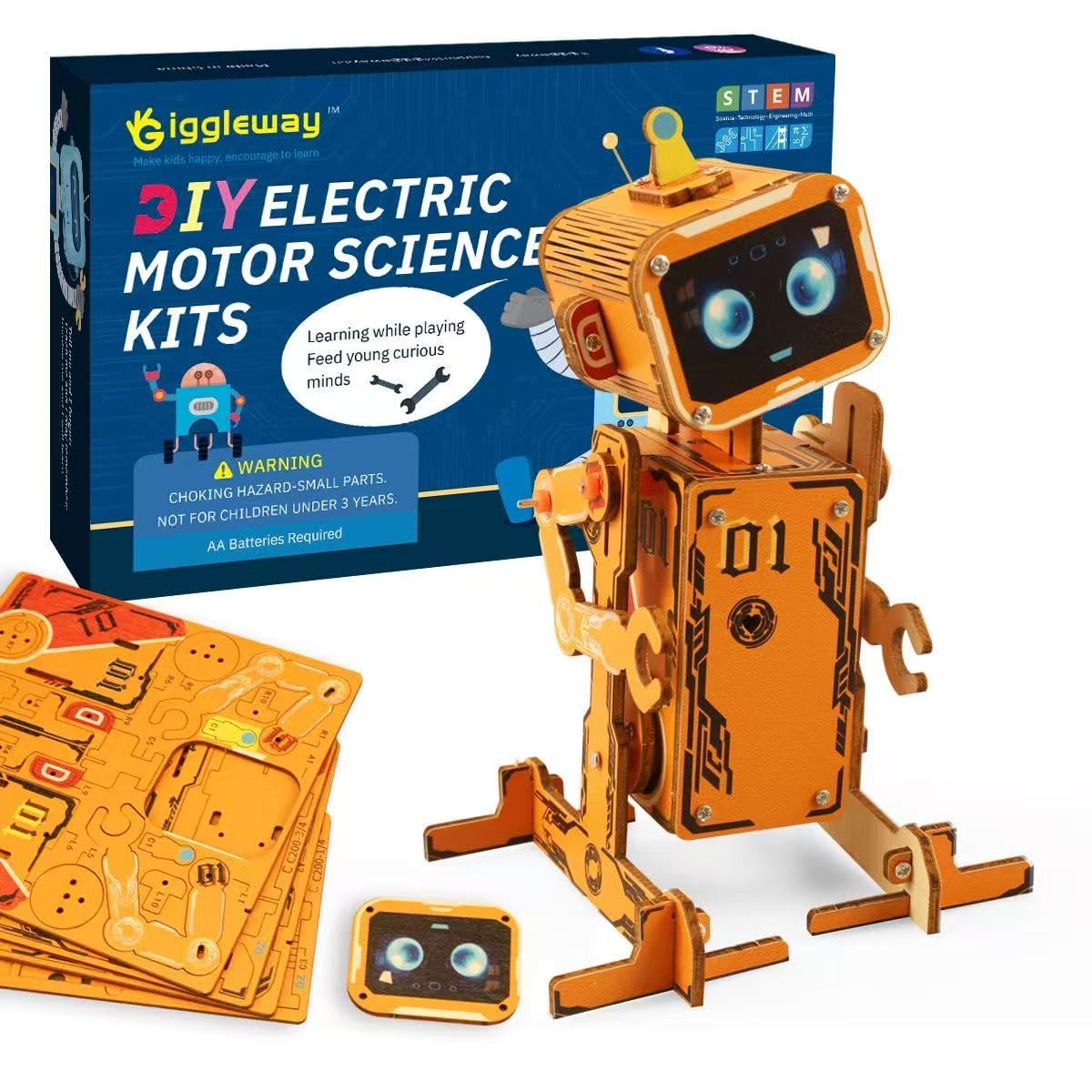 Giggleway STEM Robotics Kit for Kids 8-12, DIY Voice-Control Interactive Robot Building Science Kit for Kids Age 8-12, for Science & Tech Enthusiasts