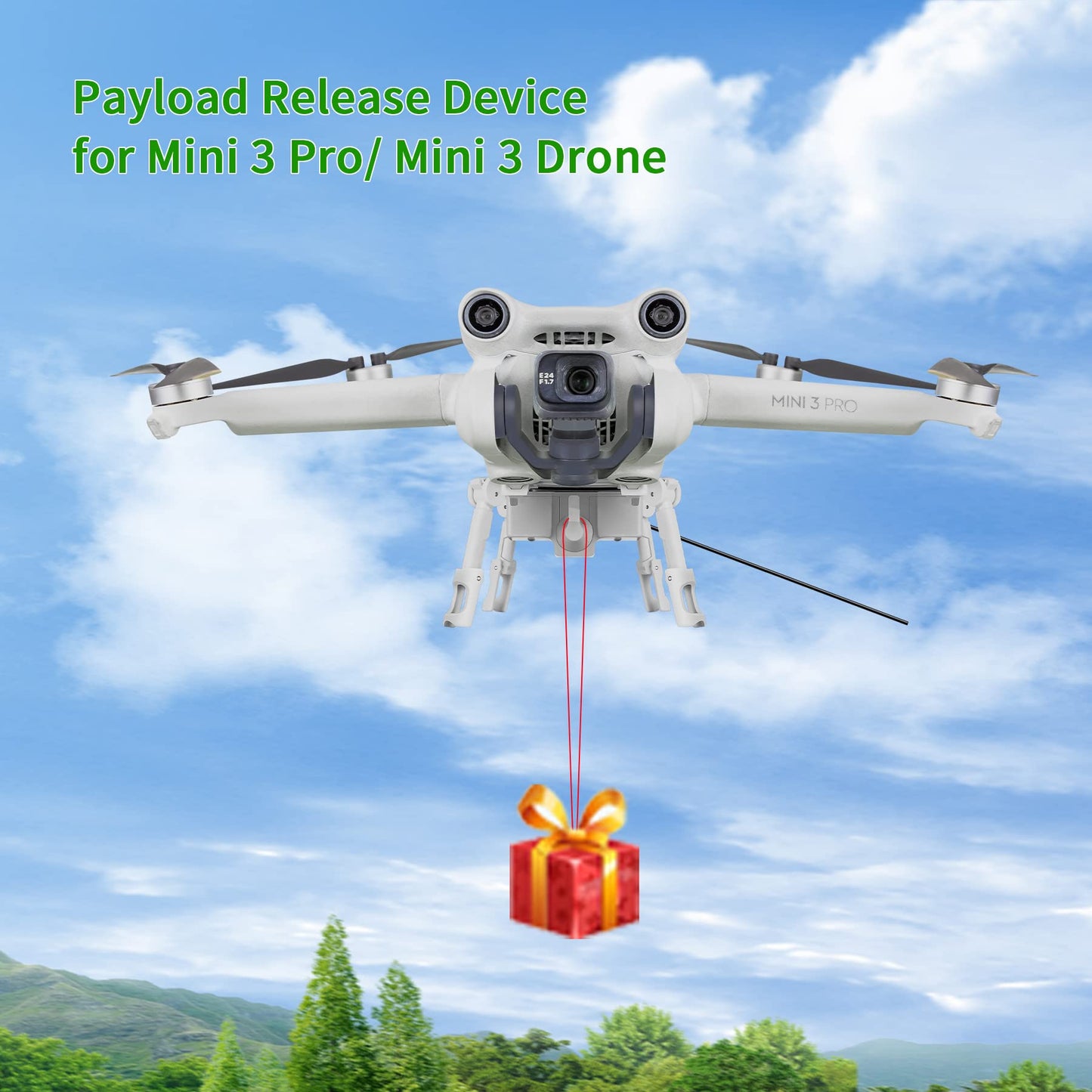 Hanatora Payload Air Drop Release Dropper Device for DJI Mini 3 Pro Drone,Clip Delivery Transport Thrower Dropping System