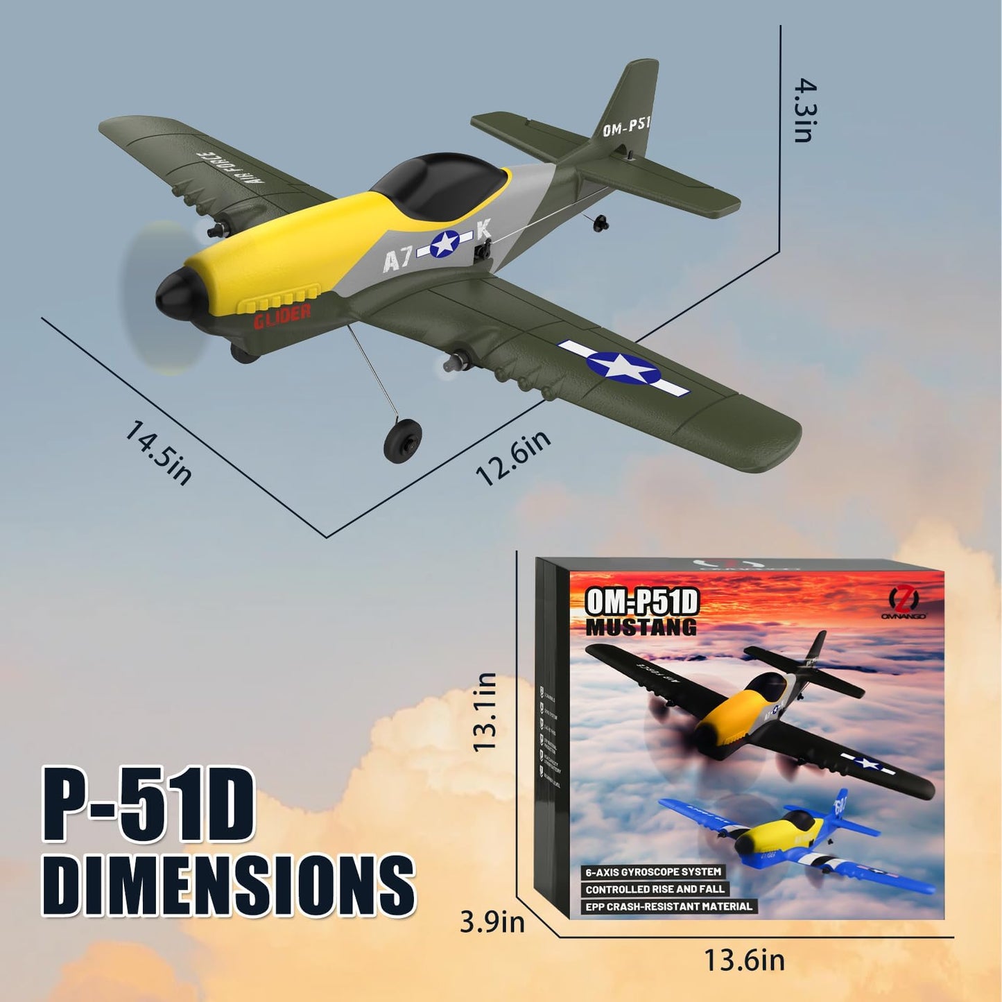 OMNANGO RC Plane，3 Channel RC Jet Plane with 2.4GHz Remote Control 6-Axis Gyro Drone for Kids 8-12 & Adults, Beginner-Friendly Outdoor Remote Control Airplane, Rechargeable Battery, Easy to Fly