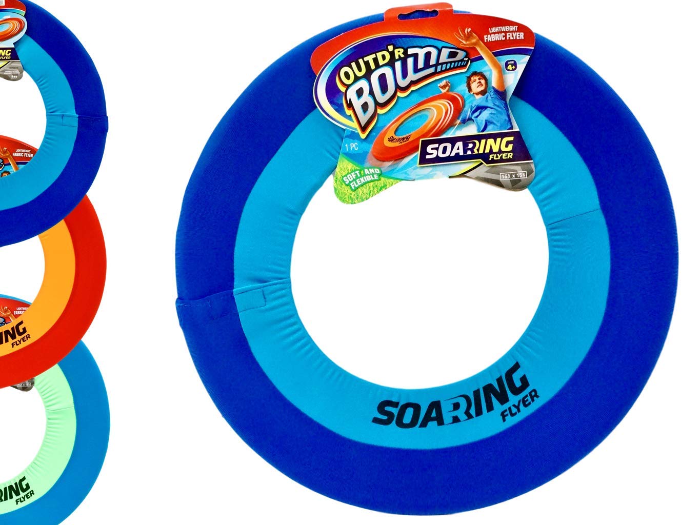JA-RU 16 Inch Giant Flying Ring Toy (1 Pack) – Soft Flying Disc Toy for Kids, Teens & Family | Pool, Beach & Backyard Games, Outdoor Recess Toys & Party Favors. 5138-1