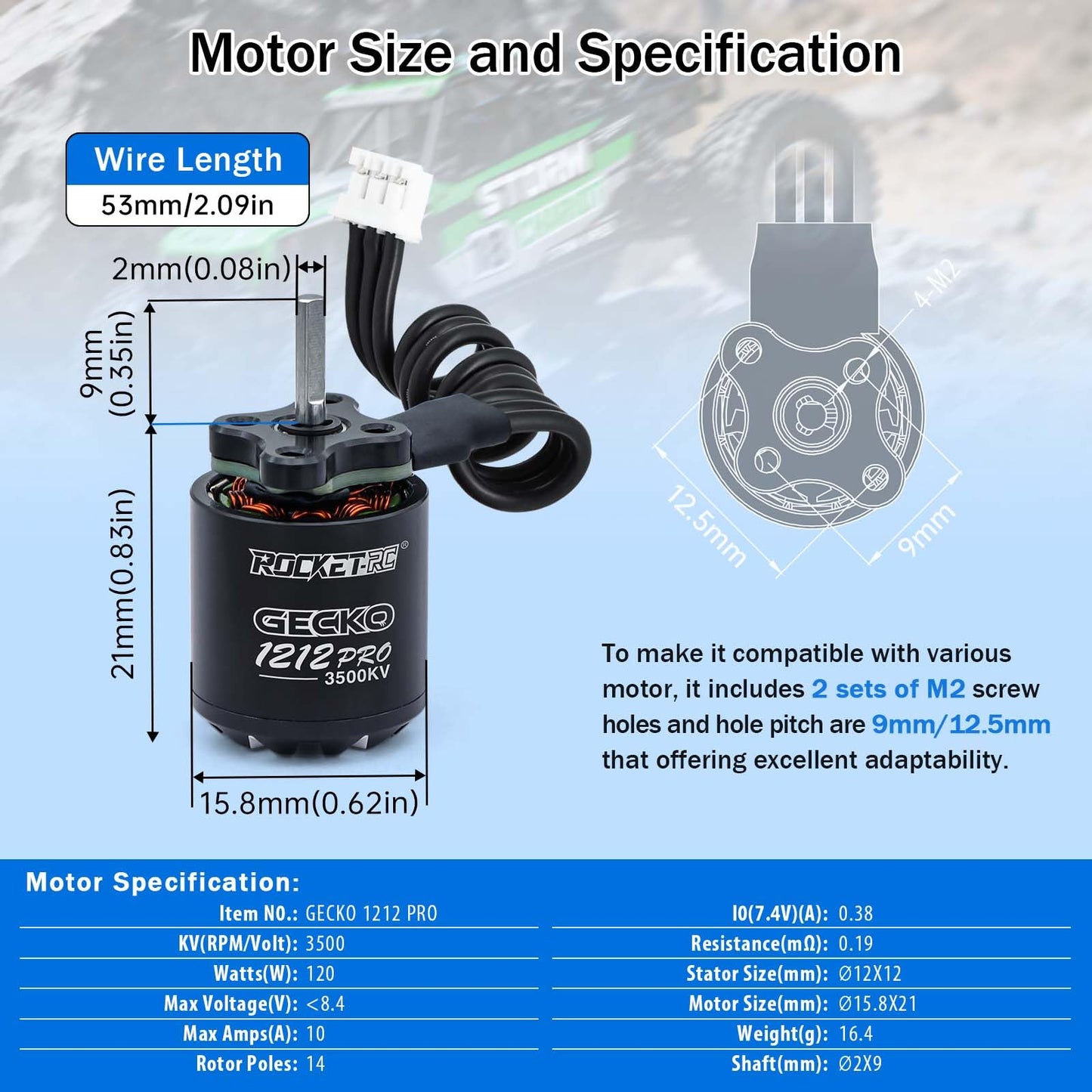 Surpass Hobby 1212 Pro 3500KV Outrunner Brushless Motor and 25A Waterproof Brushless ESC for 1/18 TRX4M Ascent-18 Upgrade