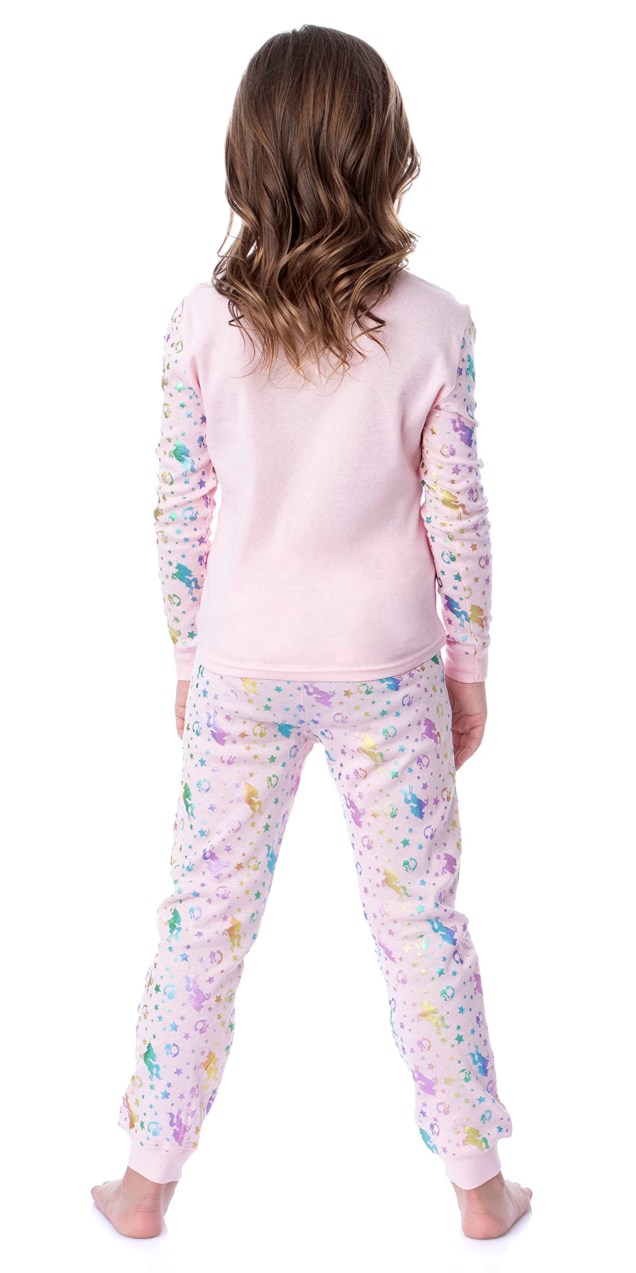 INTIMO Mattel Girls' Barbie Dream Team Unicorn Best Friend Sleep Pajama Set (4)