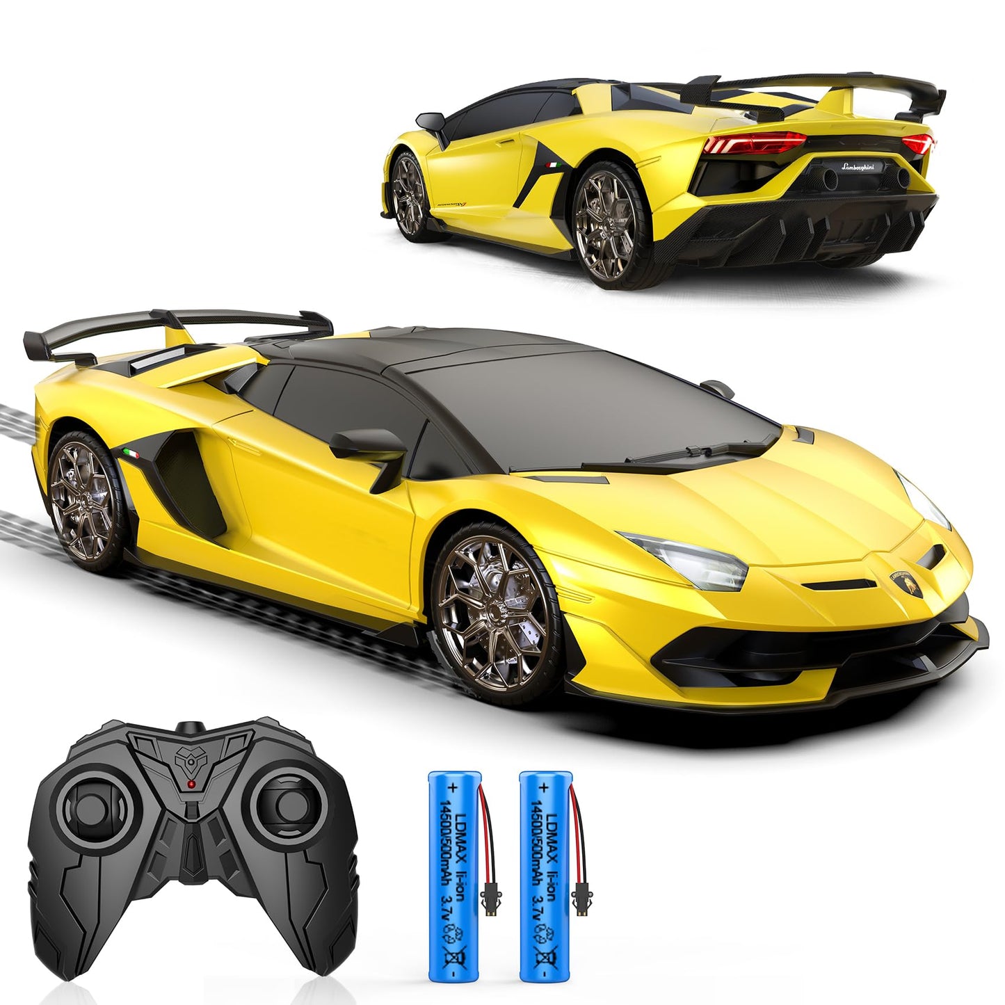 Lamborghini Remote Control Car，Officially Licensed Lambo Aventador SVJ Model，1:16 Scale Toy Car for Kids，Electric Sport Racing Hobby RC Cars，Birthday Gift for Boys and Girls