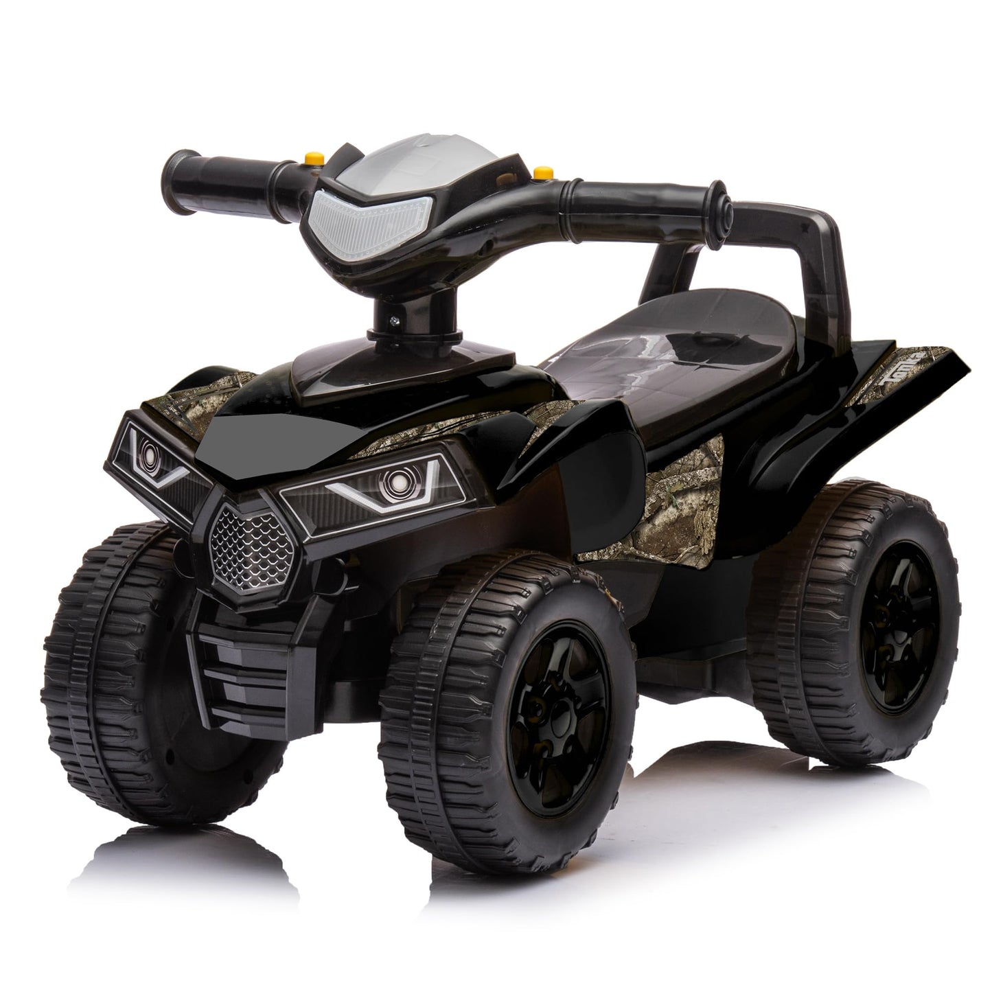 Best Ride On Cars Realtree Officially Licensed Black Quad Push Car for Toddlers 18–36 Months | Foot-to-Floor Ride-On with Horn Sounds, Under-Seat Storage & 4-Wheel Design | Safe Indoor/Outdoor Fun