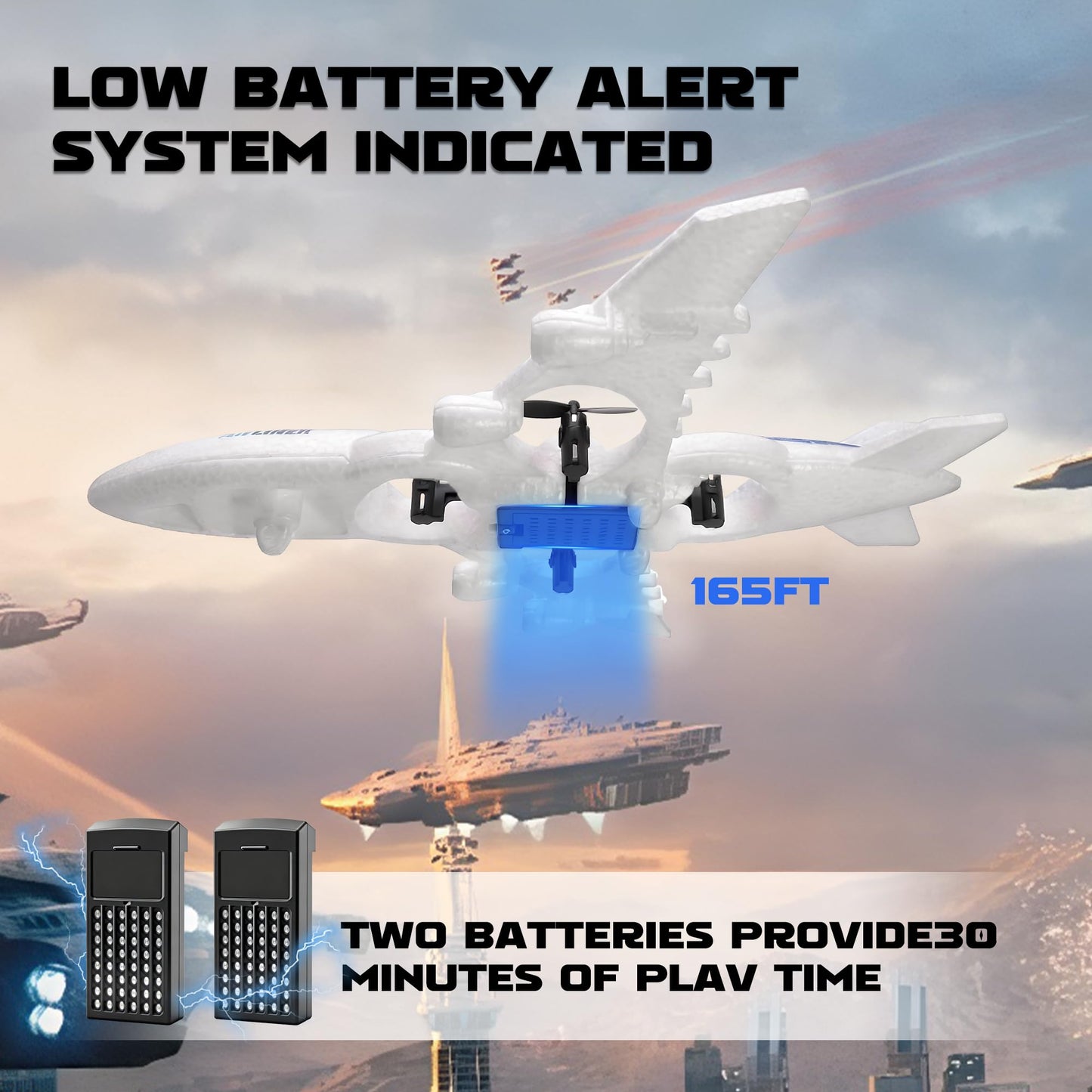 LEFEI Rc Drone Remote Control Airplane -2.4GHz Foam V17 Jet Fighter Stunt,360° Drop-Resistant Stunt Spin Remote & Light RC Airplane with 2 Batteries for Kids Boys Girls (White)