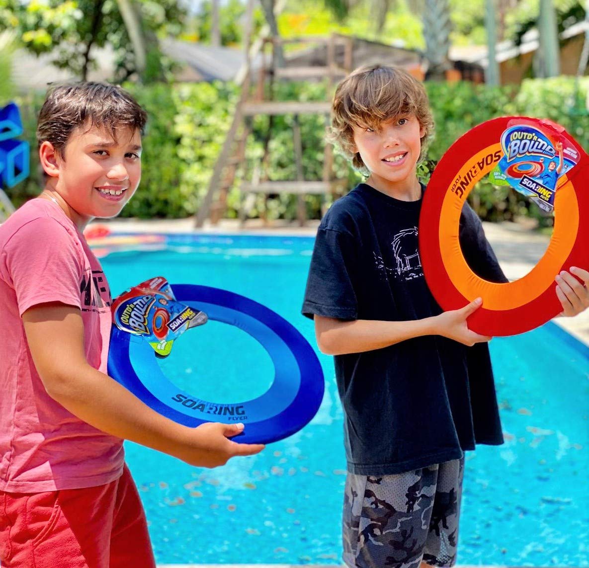 JA-RU 16 Inch Giant Flying Ring Toy (1 Pack) – Soft Flying Disc Toy for Kids, Teens & Family | Pool, Beach & Backyard Games, Outdoor Recess Toys & Party Favors. 5138-1