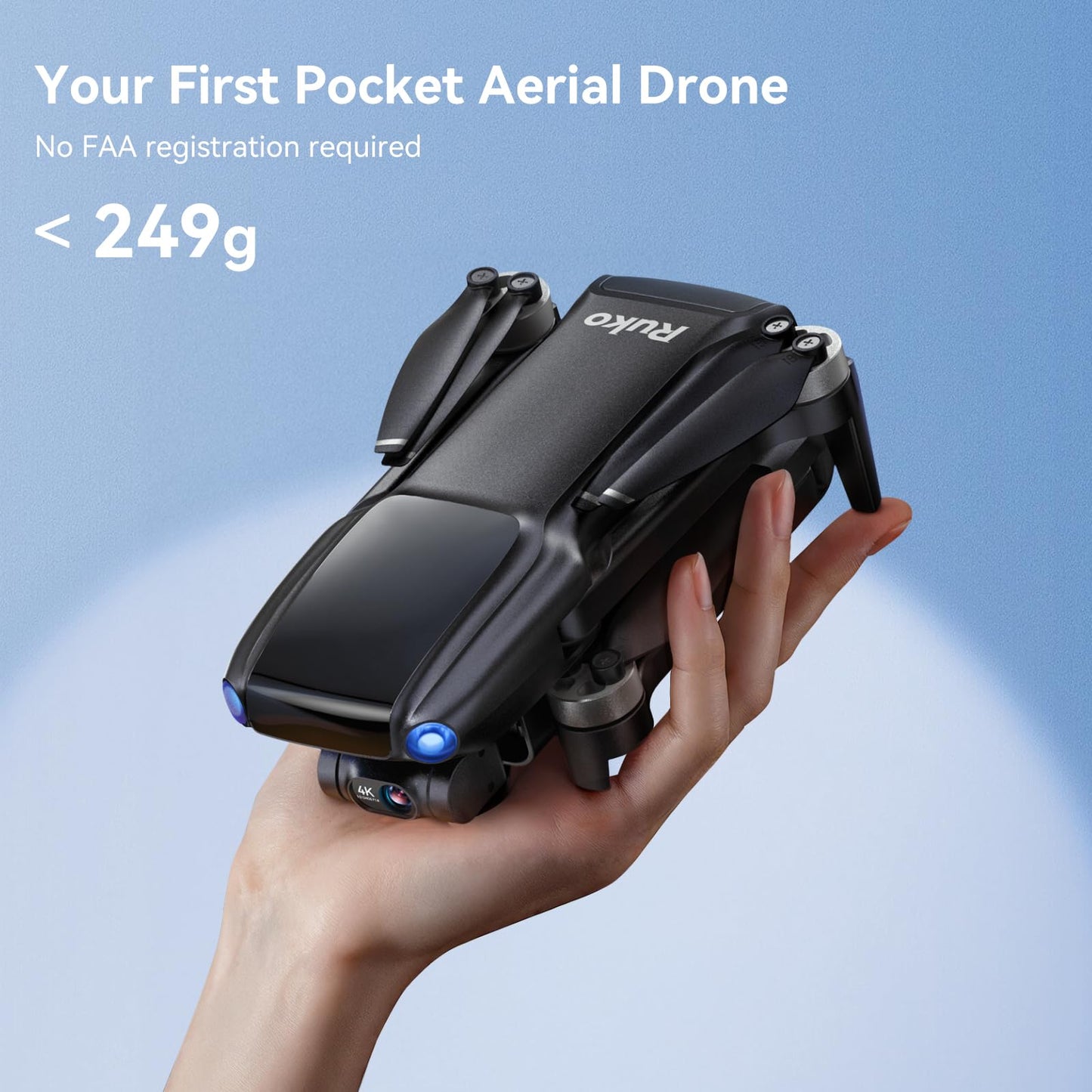 Ruko U11MINI 4K, Under 249g Pocket Drone with Camera for Adults 8K Photo 4K/30fps Video and Ruko PD65W USB C Charger