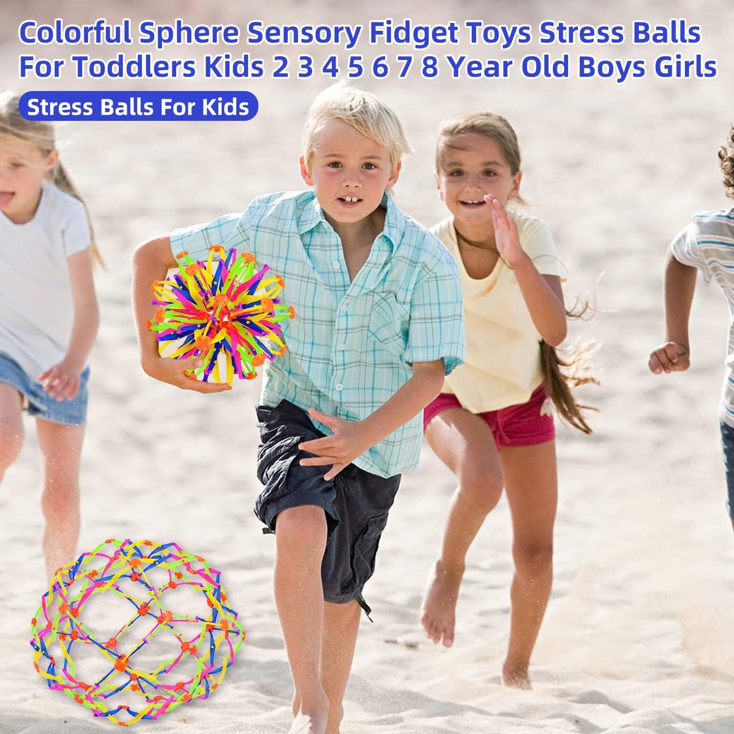 AGSIXZLAN 2Pcs Collapsible Expandable Breathing Expanding Balls Toy - More Than Doubles in Size from 6" to 12",Magic Sensory & Fidget Sphere Toy for Kids and Adults Play,Autism, Anxiety,Yoga -ADHD