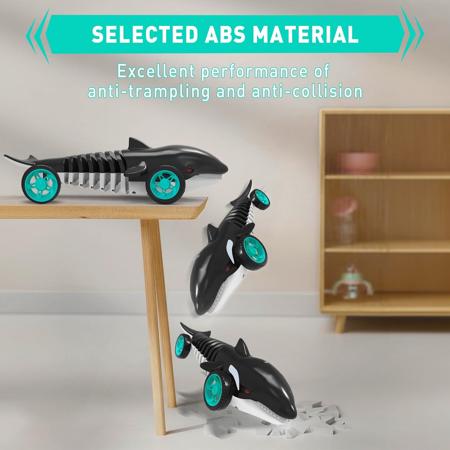 VOOU Remote Control Shark, RC Car Toys can Bend, Turn & Slide Like a Mutant Machine, Birthday Easter Gifts for Kids 3 4 5 6 7 8 9 10 11 12 Year Old Boys Girls