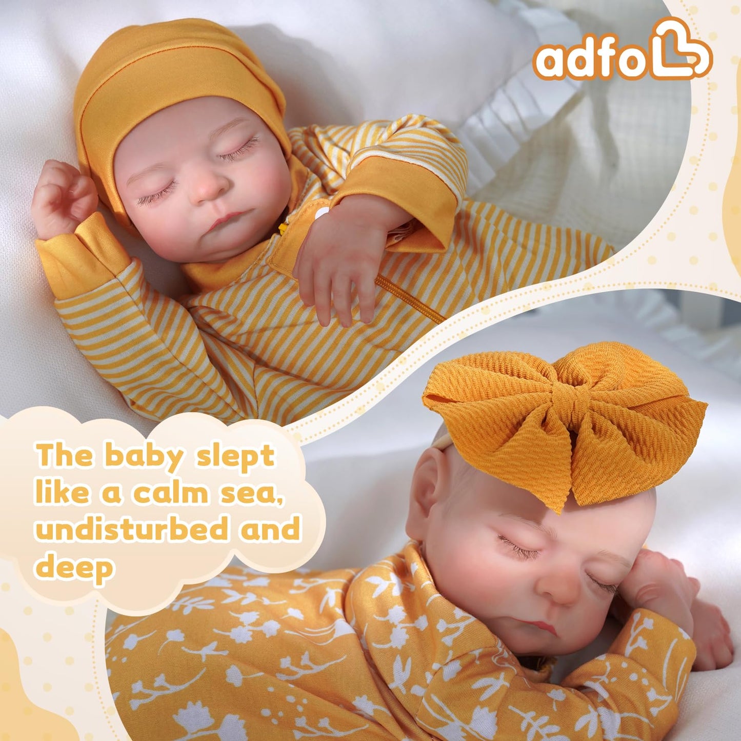 ADFO Lifelike Reborn Baby Dolls Twins, 20 inch Realistic Newborn Real Life Baby Boy Girl Dolls Soft Vinyl Baby Dolls with Clothes and Toy Gift for Kids Age 3+