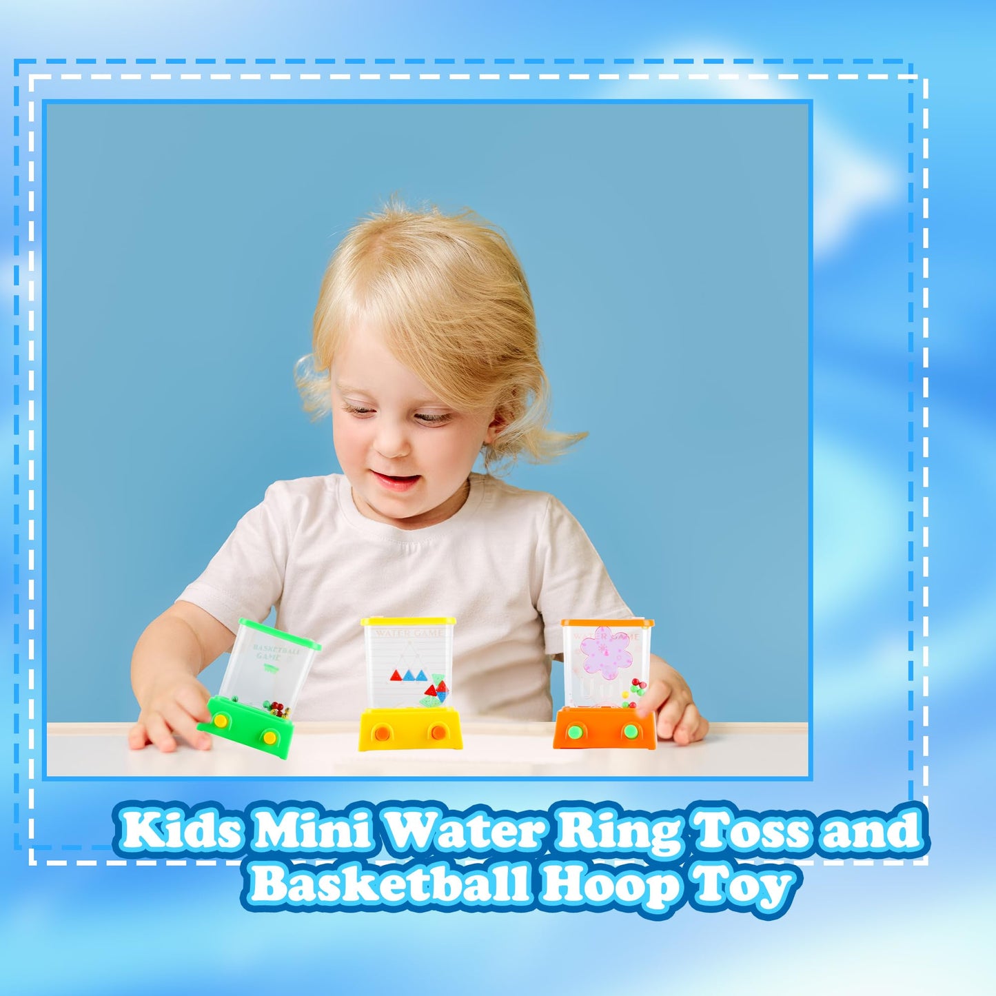 Rcanedny 18 Pack Handheld Water Games Water Toss Ring Game Handheld Water Ring Toy for Party Favors Goody Bag Fillers Retro Pastime