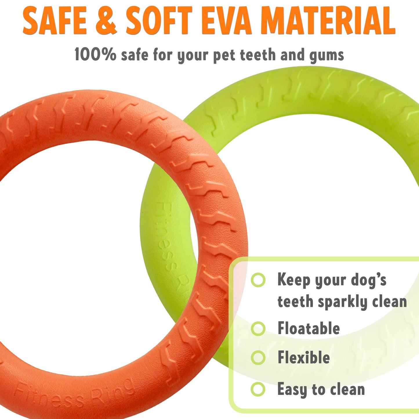 PetSpy Dog Ring Toy – Flying Ring for Outdoor Play, Floating Training & Fetch Toy for Throwing, Catching & Chewers – Durable EVA Flying Disc for Small, Medium & Large Dogs