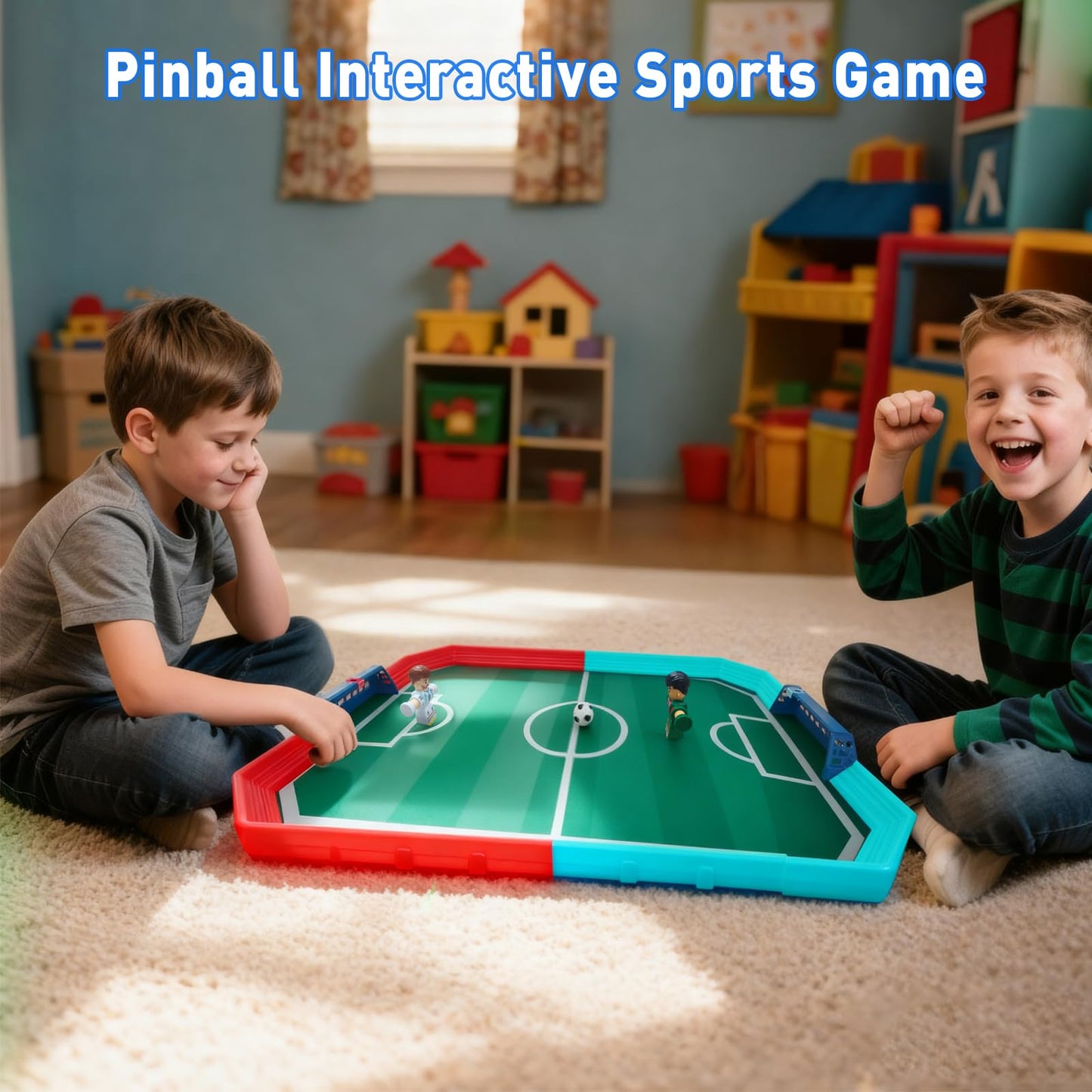Foosball Table Soccer Board Game for Kids，Finger Foosball Pinball Interactive Toys,Interactive Board Games Gift for 3 4 5 6 7 8-12 Year Old Kids Boys Girls
