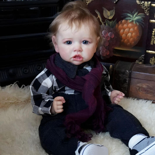 KSBD Reborn Baby Dolls - 20 inch Lifelike Realistic Baby Doll Boy, Real Life Baby Dolls with Soft Weighted Body, Real Newborn Baby Reborn Gift with Accessories for 3+ Years Old Kids