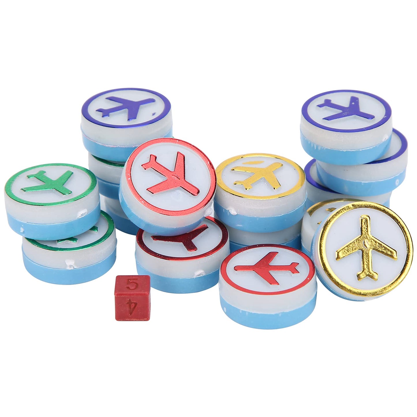 Tgoon Children Aeroplane Chess, Flying Chess Clear Color for Home and Travel