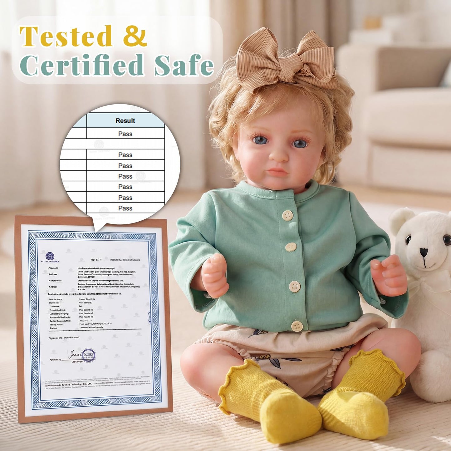 BABESIDE Lifelike Reborn Baby Dolls - 20 Inch Realistic-Newborn Real Life Doll Girl Poseable with Clothes for Kids Age 3+