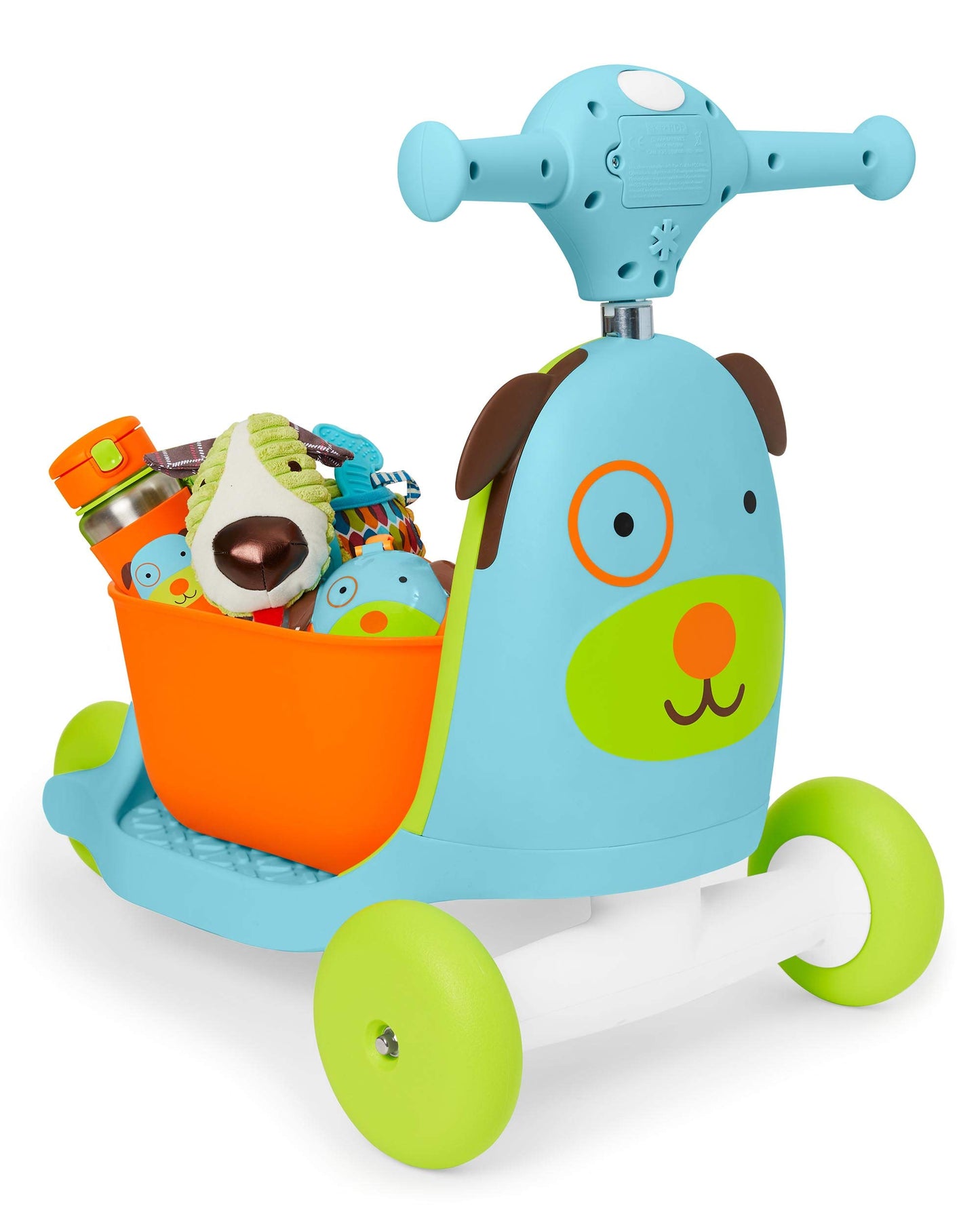 Skip Hop 3-in-1 Baby Activity Push Walker & Ride On Scooter Toy, Dog