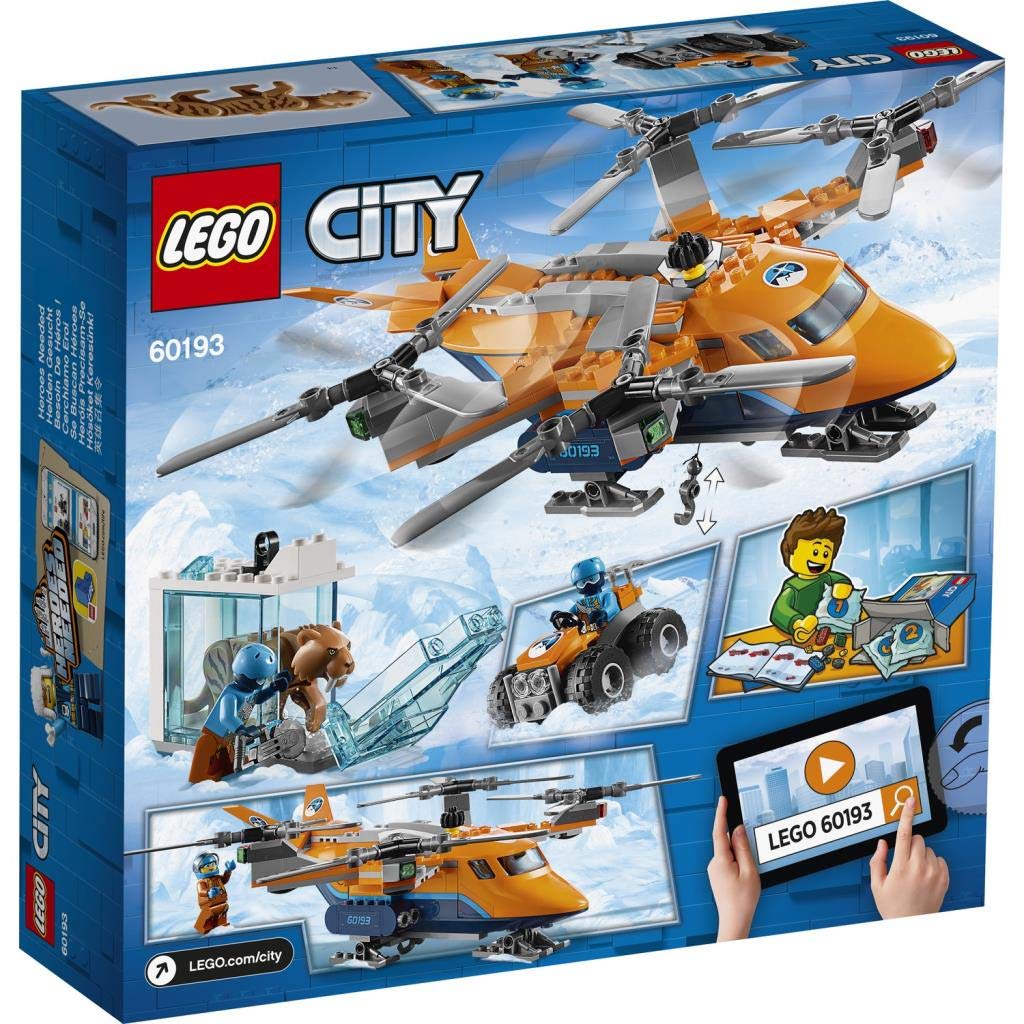 City Arctic Air Transport, Expedition Helicopter Toy, Explorer Quadrocopter, Winter Rescue Adventure Set