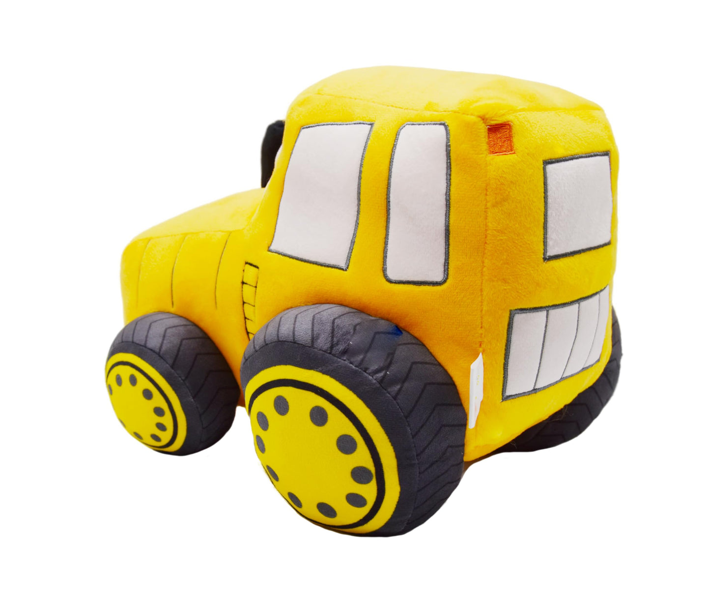 YONLIT Soft Plush Tractor Stuffed Truck Toy Super Cute Car Plushie Throw Pillow Excellent Gifts for Kids or Birthday Party 12 Inches (Yellow)