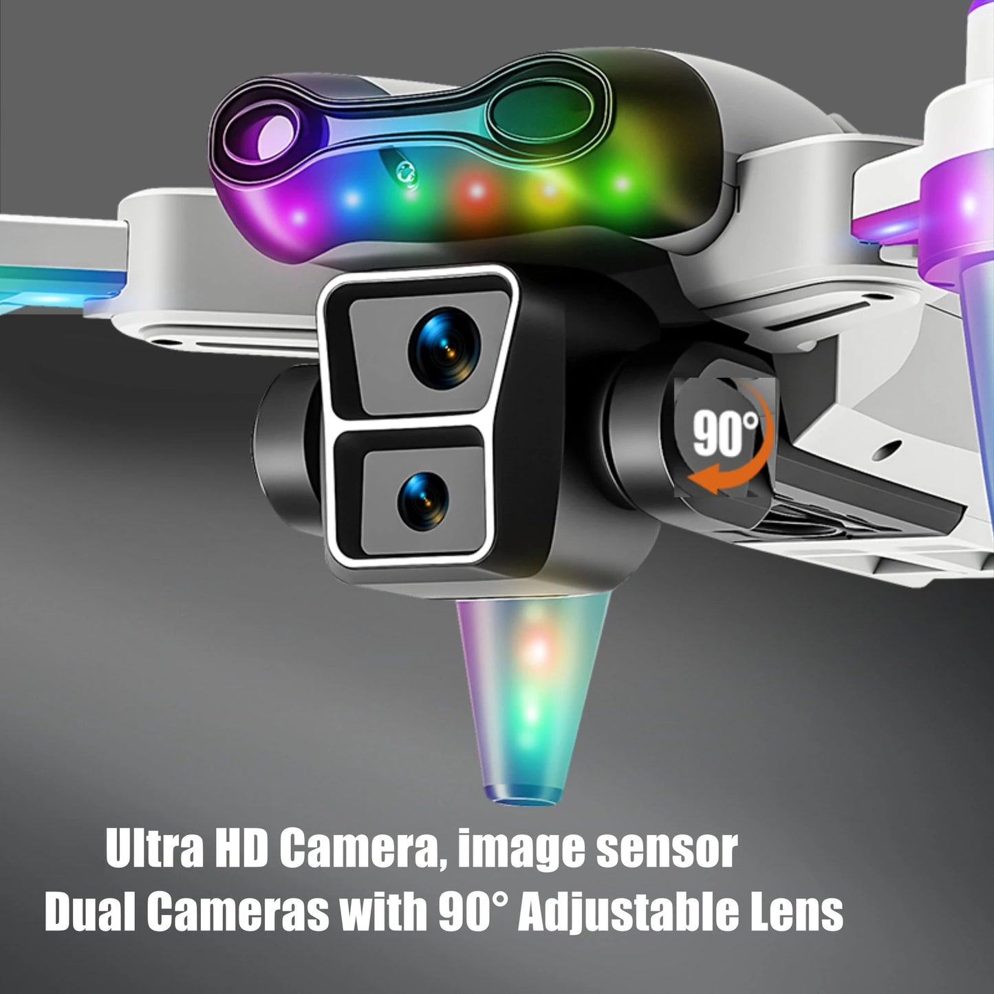 Toys for Ages 8–13, Drone with Camera for Kids with Fancy LED Lights, 2.4GHz Remote Control, One Battery, Indoor & Outdoor Toy Gift