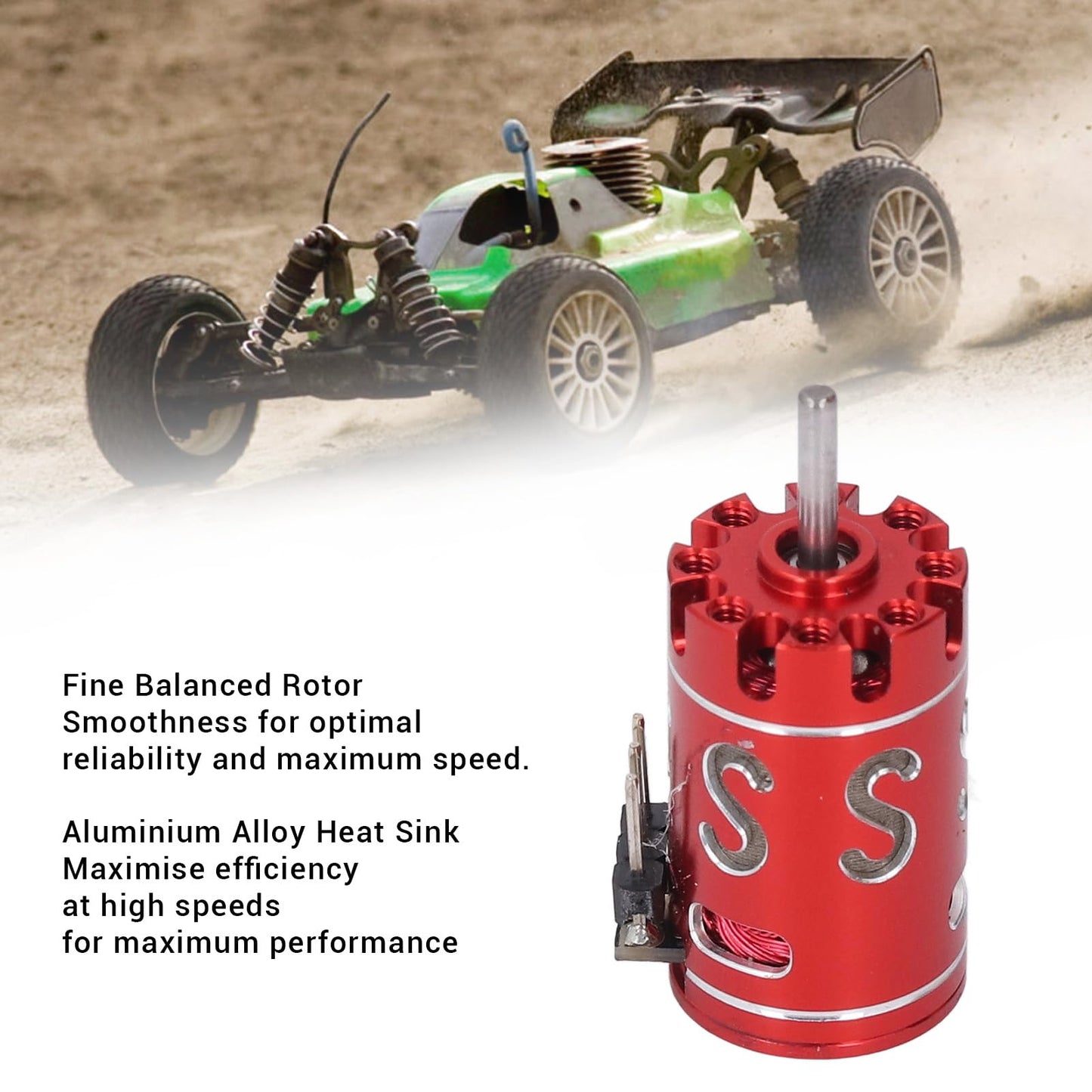 Drfeify RC Brushless Mini Electric Motor for K989 K969 1/24 1/28 with 2.0mm Shaft, High Speed RC Boat Model Electric Motor (3500KV