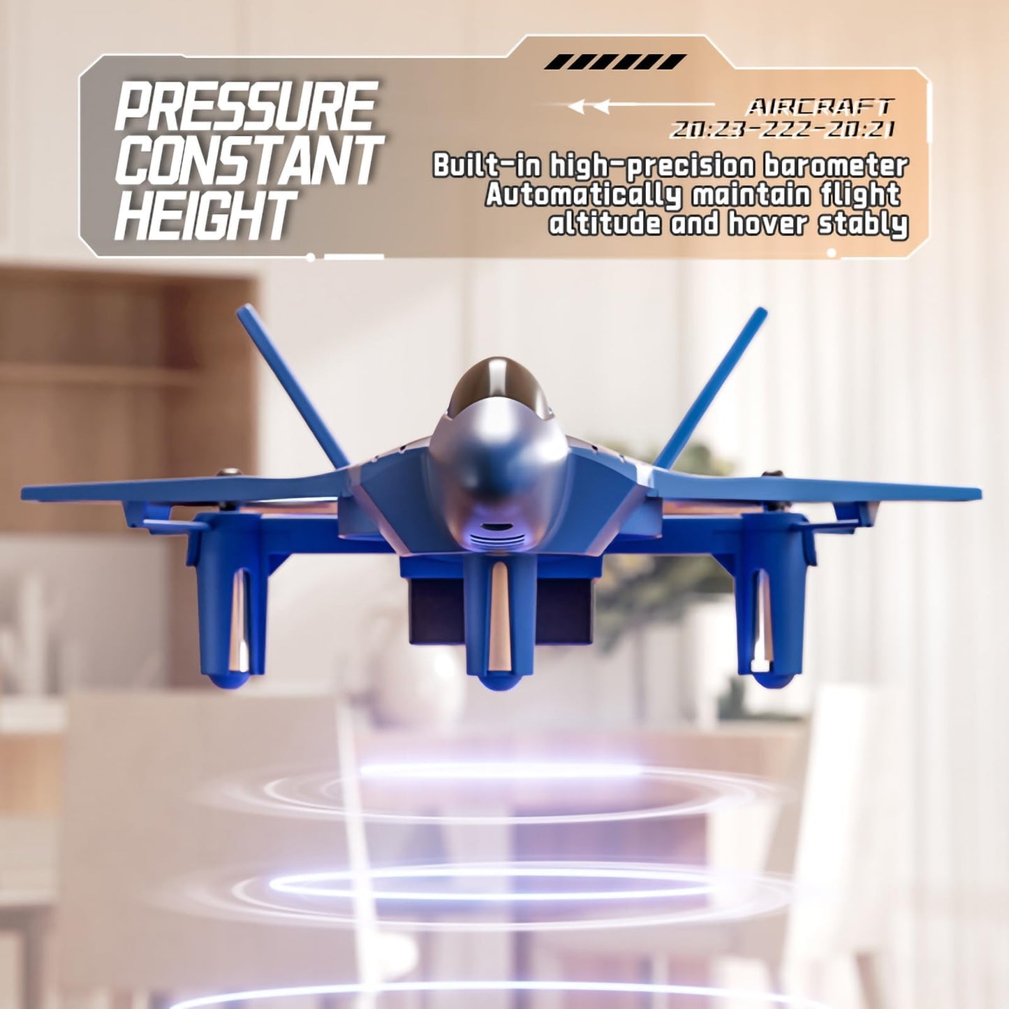 ANTSIR Upgraded RC Plane ABS Fighter Jet Drone for Kids, Mini RC Airplane with Throw-to-Fly Tech & LED Lights, 2.4G Remote Control Aircraft for Boys Age 8-16, Durable Stunt Drone Toy, Birthday