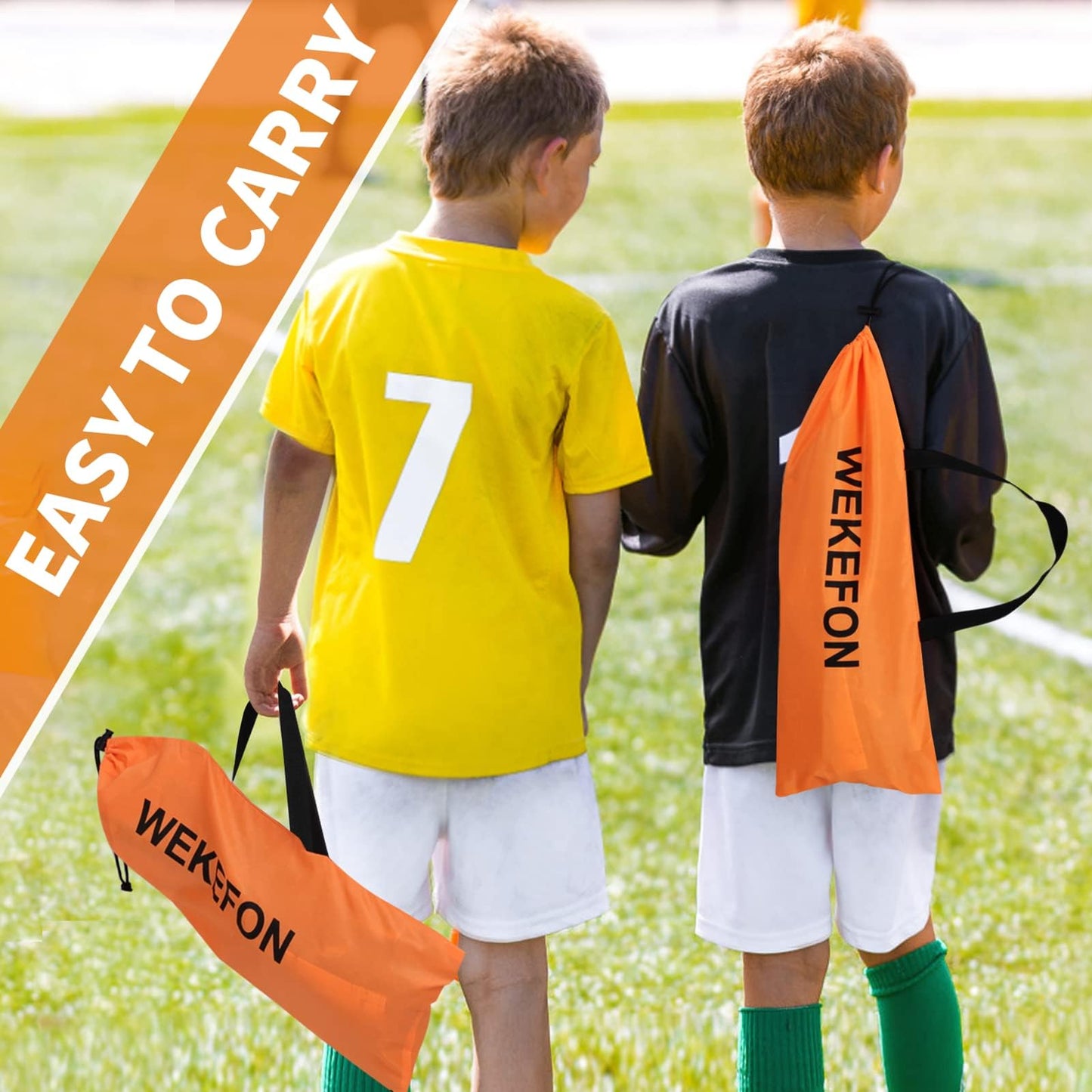 Soccer Goal with Carry Bag, 10MM Strengthen Pole & Nets Arched Design, Kids Soccer Goals for Backyard Set 5' x 3.1' Portable Pop Up Soccer Nets for Toddler, Adults, Youth Games, Sports, Play, Gifts