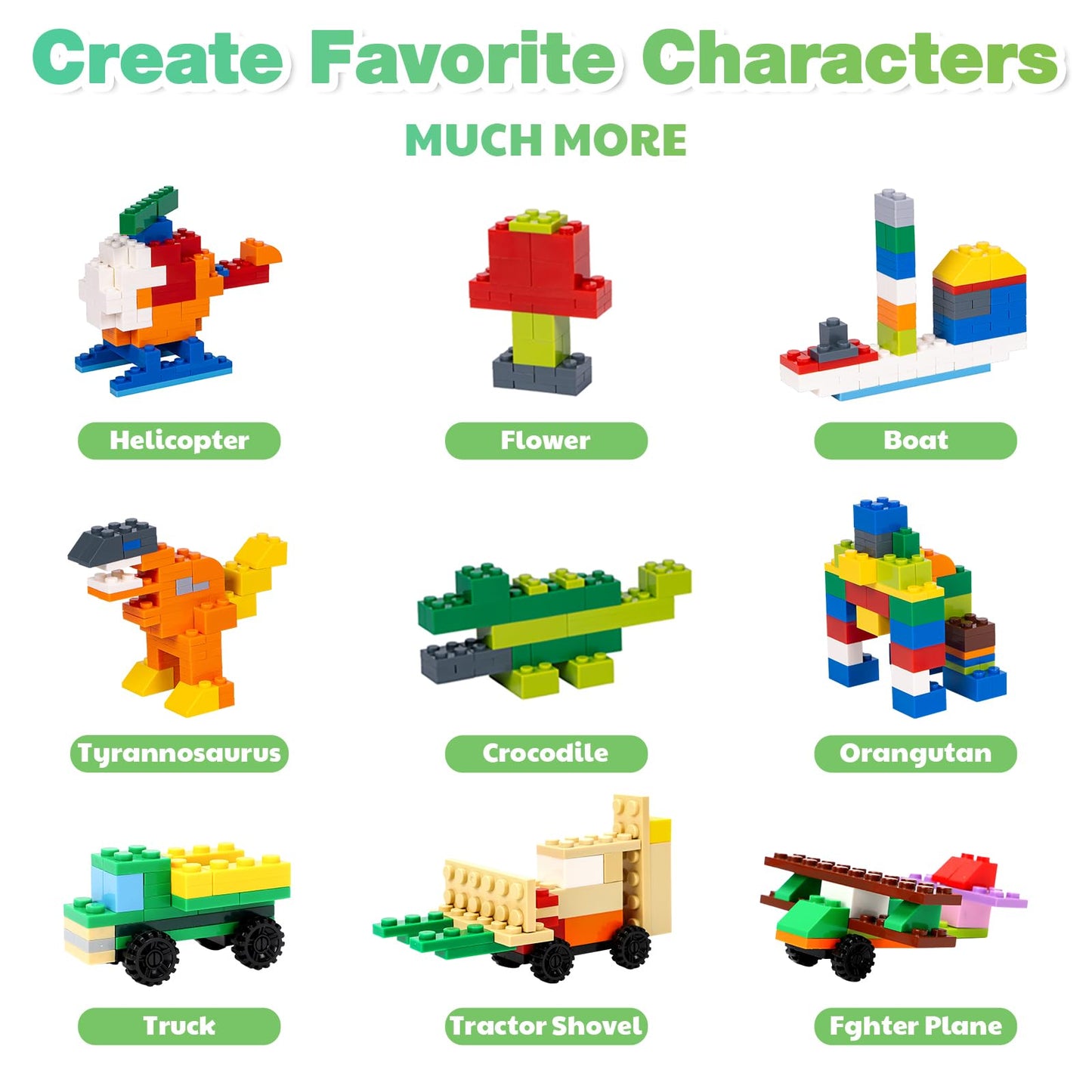 Lekebaby Classic 1546 Pieces Building Bricks with 46PCS Wheel Accessory Kit Basic Brick Set for Kids Creative Play, Compatible with All Major Brands, Educational Toy for Boys Girls 6 Years Old and Up