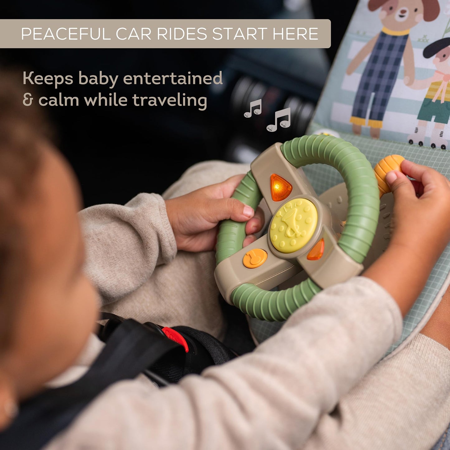 Taf Toys Car Seat Toy - Interactive Baby Infant Car Toys with Lights & Realistic Sounds for Babies - Stimulating Car Travel Entertainment - Perfect for Car Seat & Travel - 0-6-12-18 Months Boy Girl