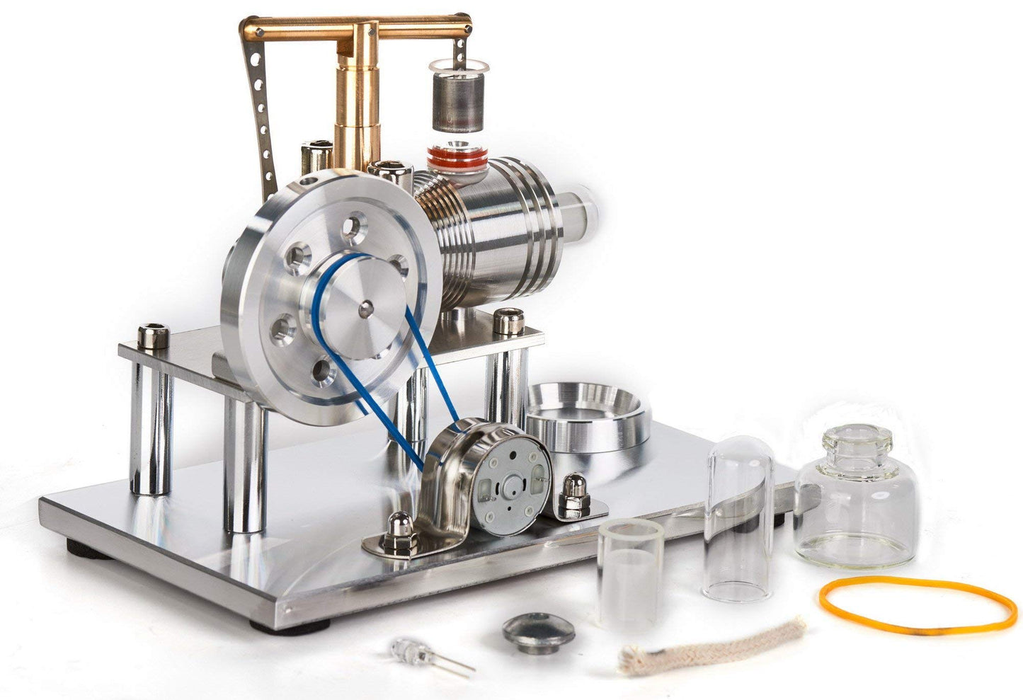 Sunnytech Mini Solar Vertical Mendocino Motor Magnetic Levitating Educational Model Hot Air Stirling Engine Motor Model Science Physics Toy QZ08A-SC02M