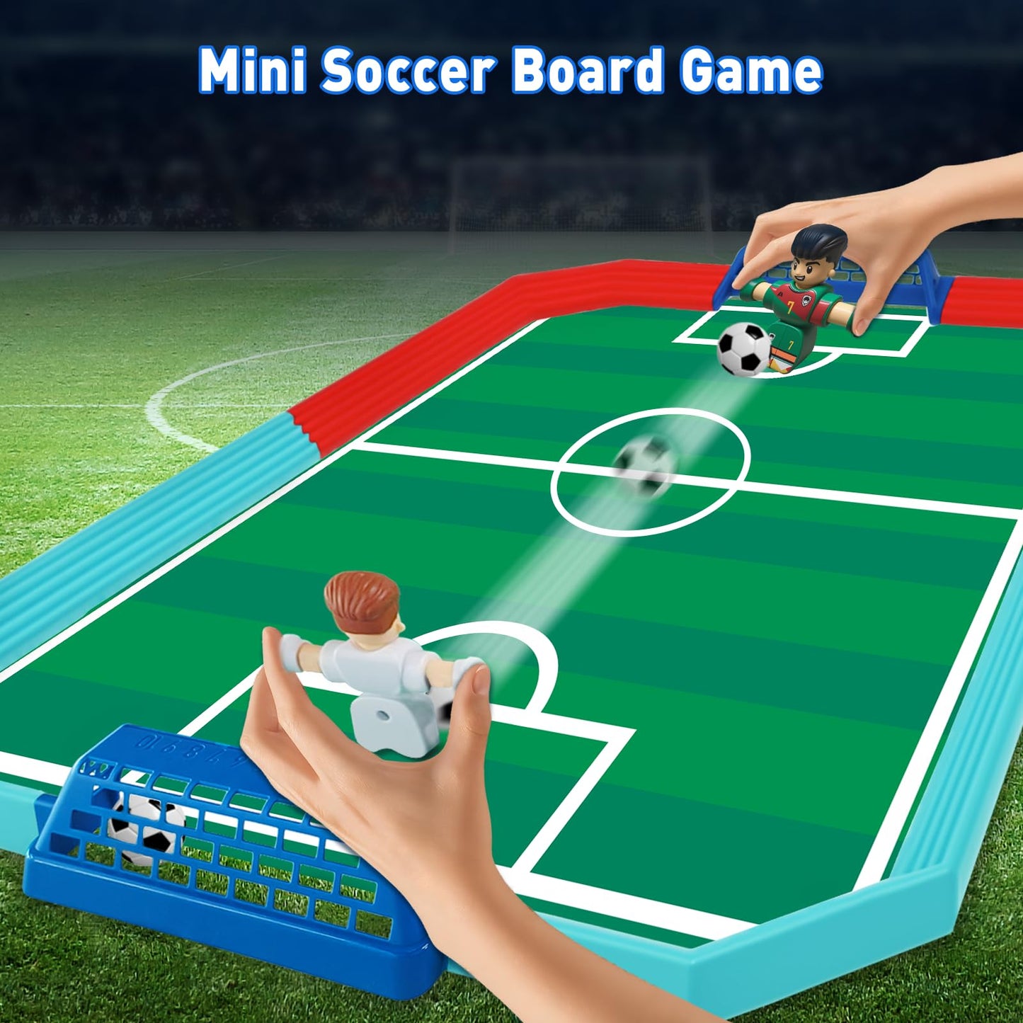 Foosball Table Soccer Board Game for Kids，Finger Foosball Pinball Interactive Toys,Interactive Board Games Gift for 3 4 5 6 7 8-12 Year Old Kids Boys Girls