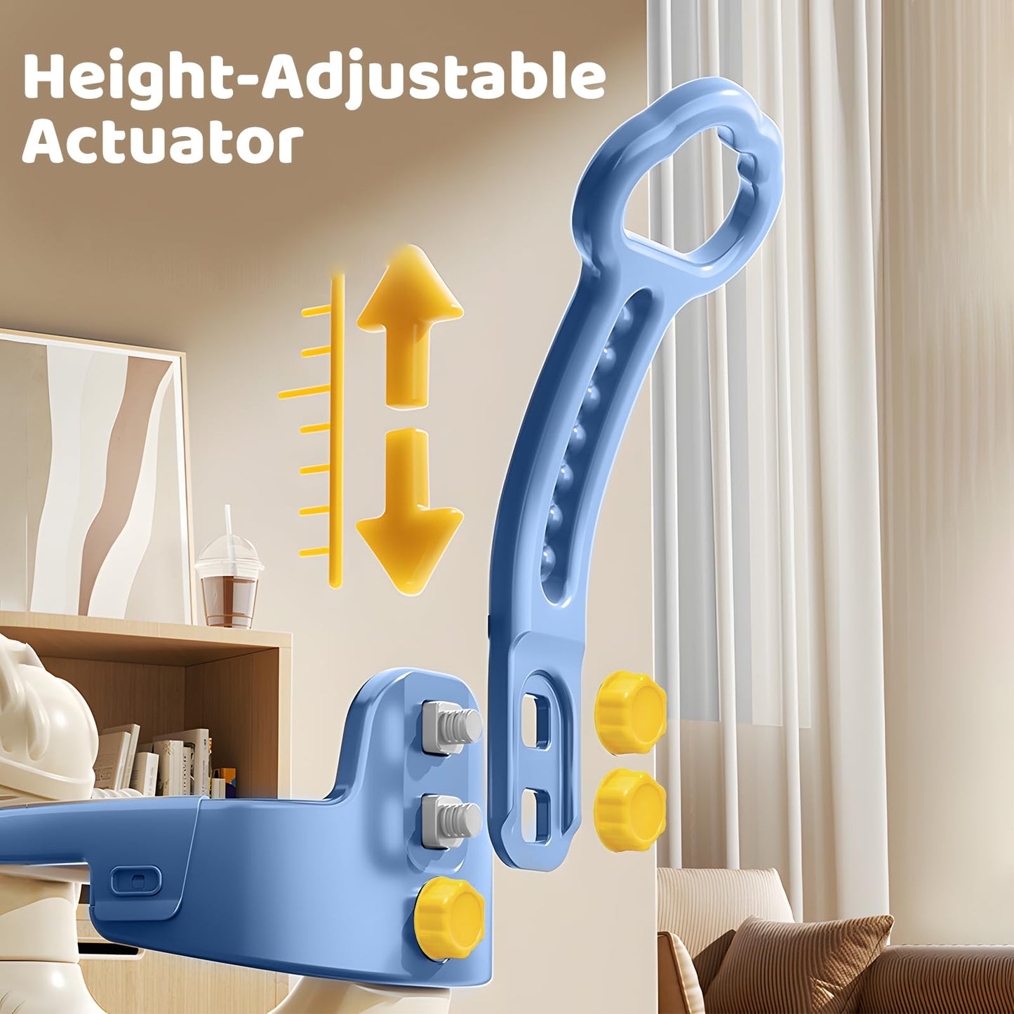 4 in 1 Rocking Horse for Toddlers 1-3 Years Old, Baby Rocking Toy Fun Birthday Gift for 1+ Kids, Ride on Toy with Guard Rails, Detachable Balance Board and Footrest with Push Handle (Blue)