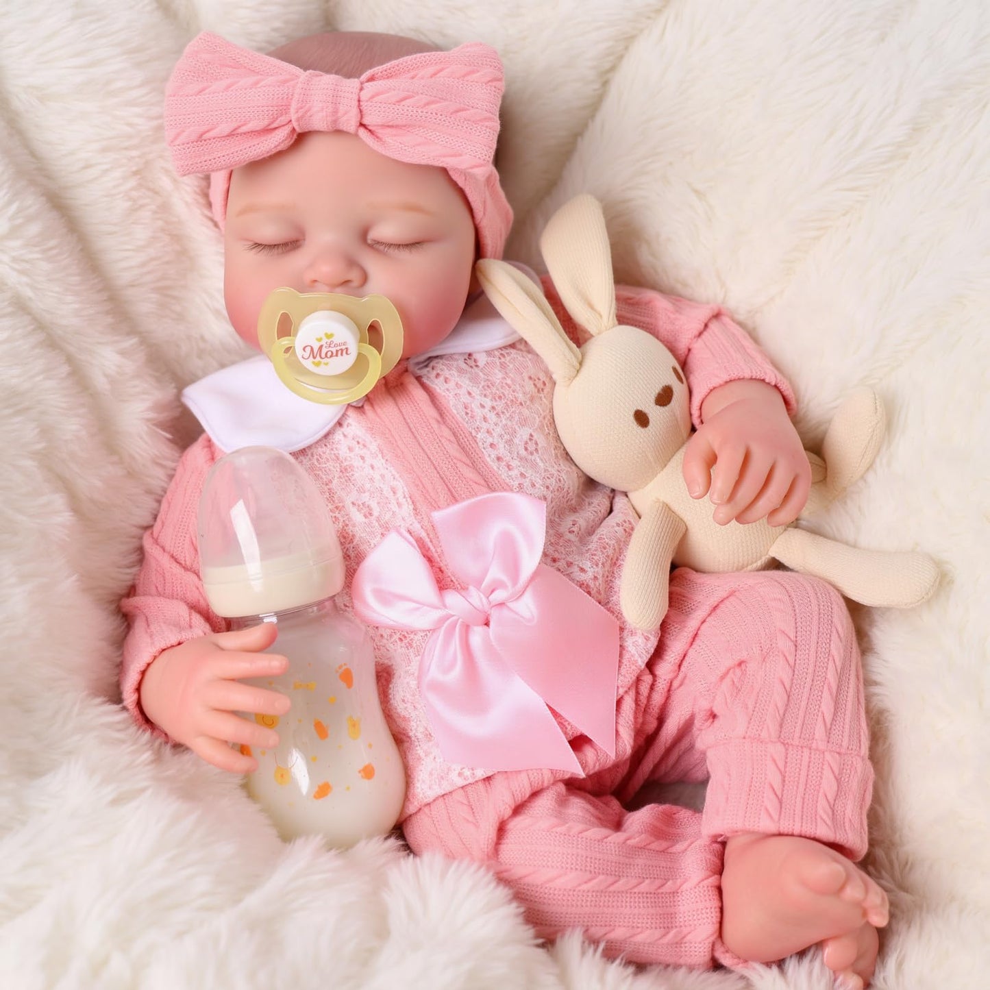 BABESIDE Lifelike Reborn Baby Dolls, 20 Inch Realistic Real Life Baby Dolls Poseable Doll Soft Vinyl Baby Dolls with Clothes and Toy Gift for Kids Age 3+,Pretend Play, Collection
