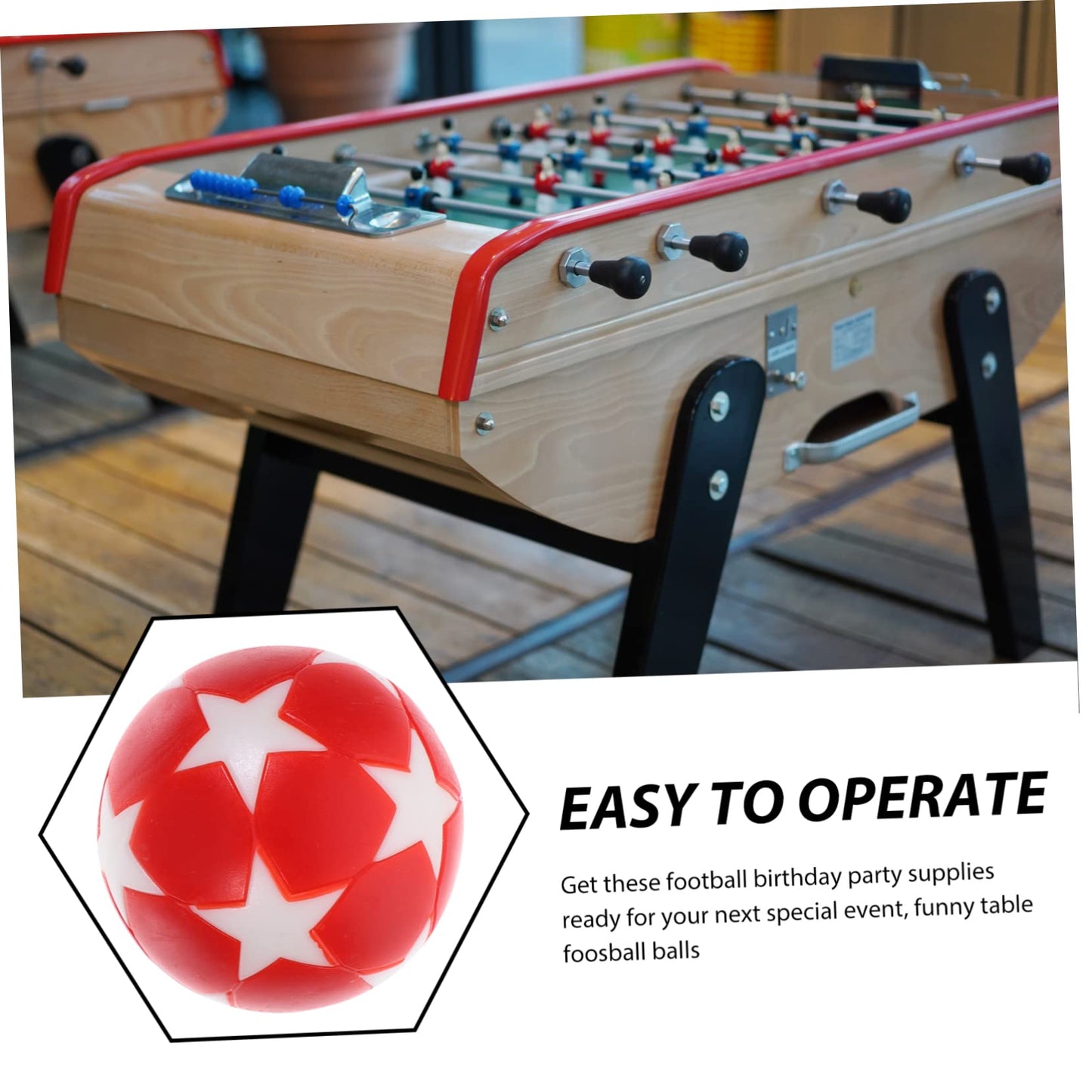 HOLIDYOYO 12PCS Mini Foosball Balls Replaceable Table Soccer Balls for Table Games 32mm Size Sturdy Plastic for Indoor Play Great for Party Fun