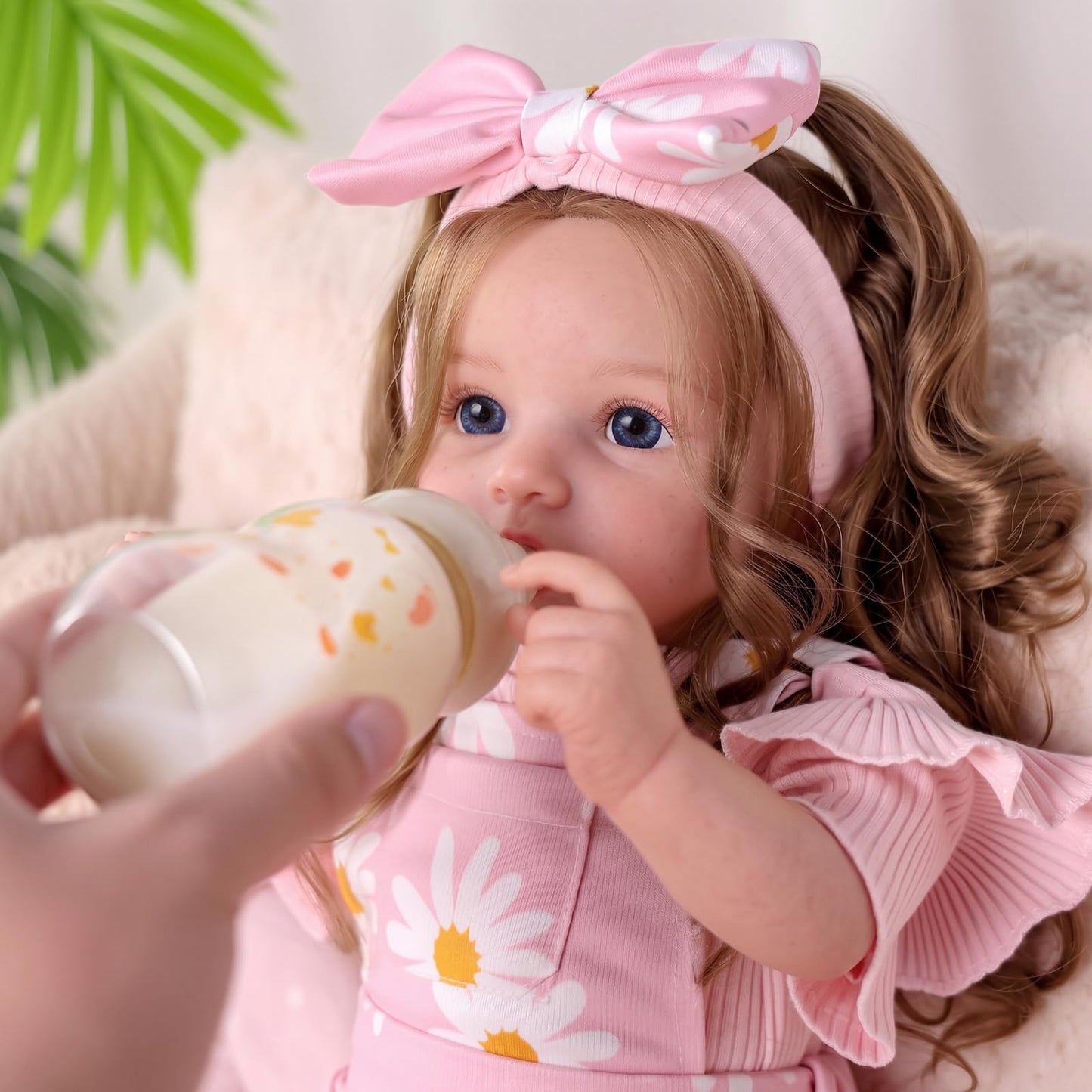 BABESIDE Reborn Baby Dolls, 20Inch Soft Cloth Body Realistic Baby Doll w/Rooted Hair and Open Eye Reborn Doll for Girls Real Life Baby Dolls Perfect for Kids Ages 3+, Playtime and Collection