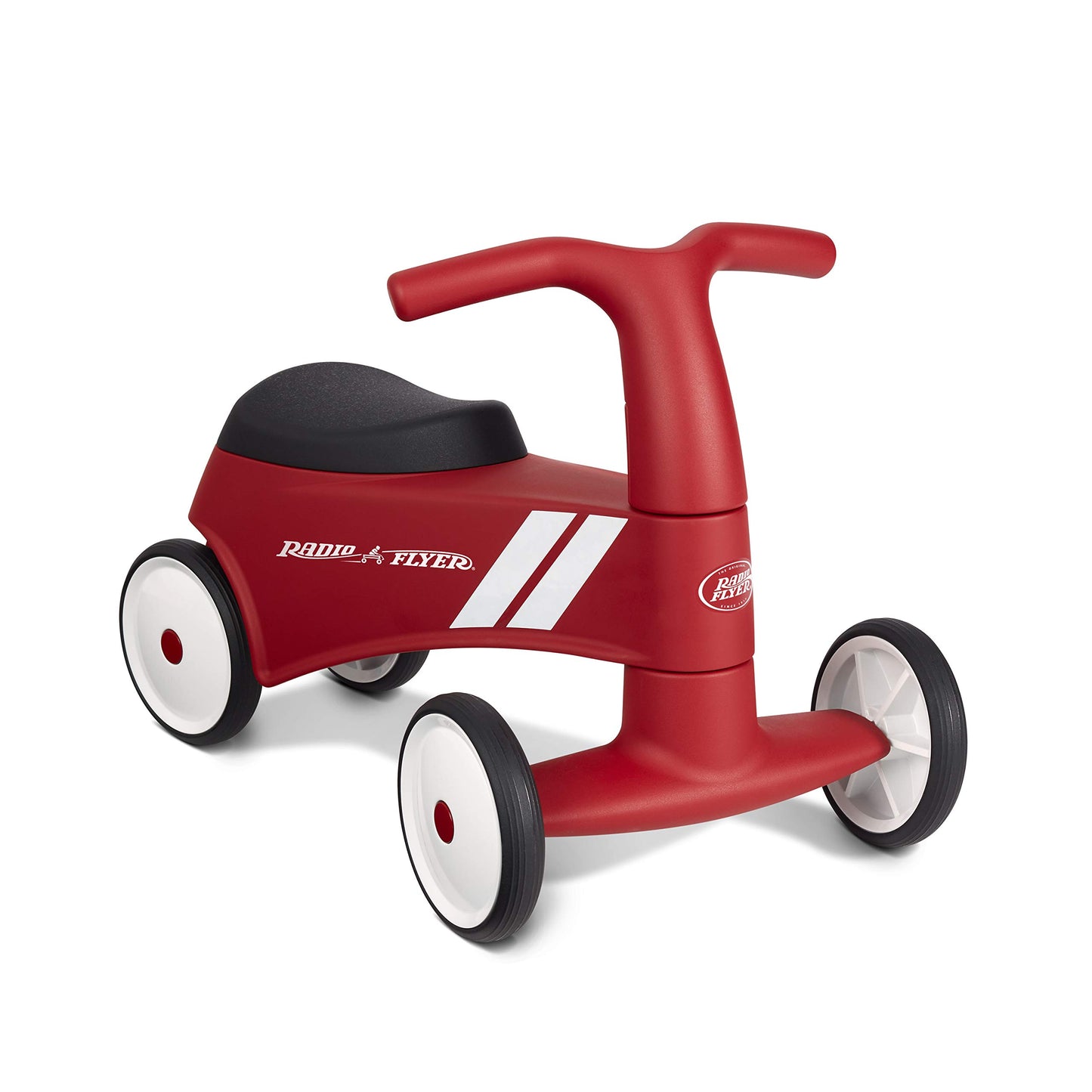 Radio Flyer Scoot About Sport Ride On, For Toddlers 1-3, Stable Wide-Set Front Wheels, Front Steering, Clear Kick Path, Under Seat Storage, Easy-Glide Wheels, 42 lb Capacity, Toddler Ride On Toys