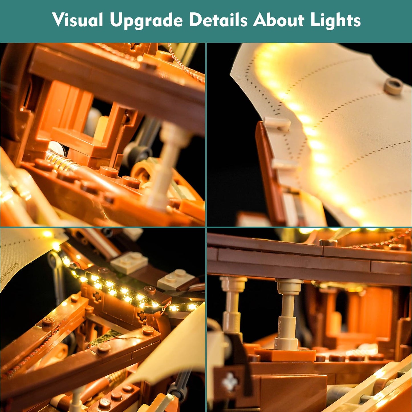 LocoLee Light kit Compatible with Lego Leonardo da Vinci's Flying Machine - No Model Only Light, LED Lighting Accessories Compatible with Lego The Flying Machine of Leonardo da Vinci 10363