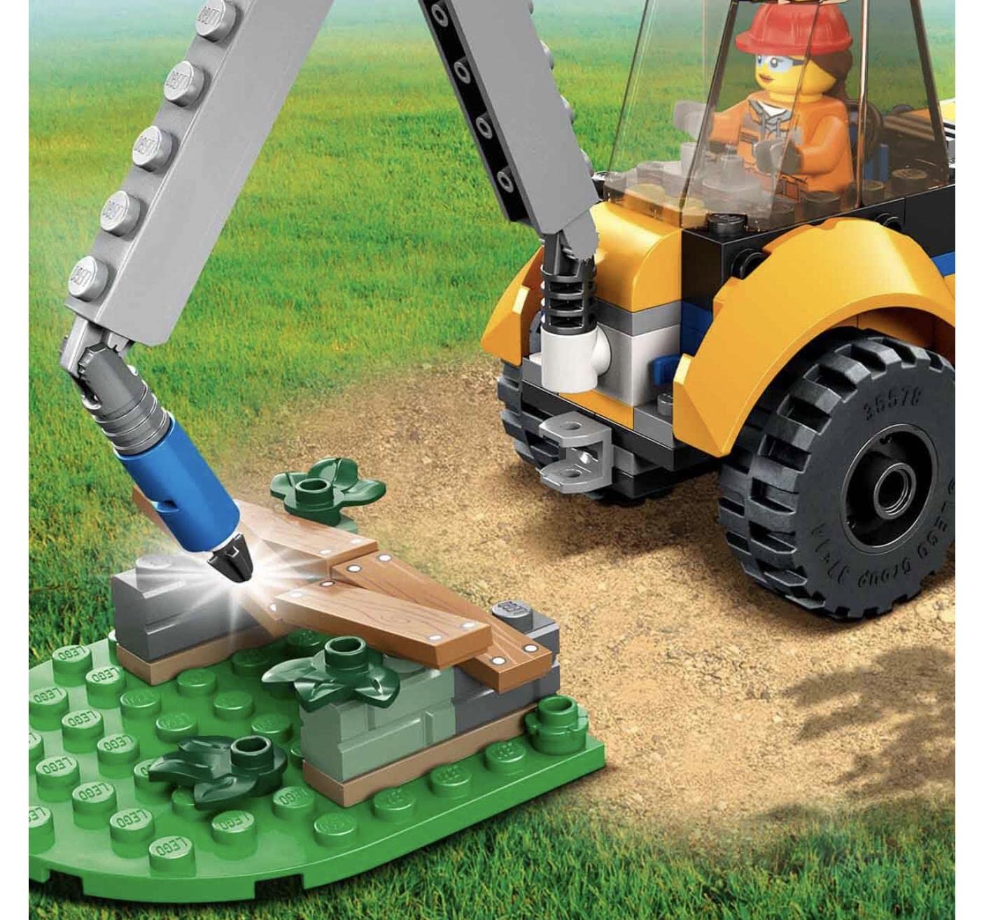 Lego 60385 City Great Vehicles Excavator Building Set with Mini Figures and Accessories, Gift Idea, Building Kit for Children Over 5 Years