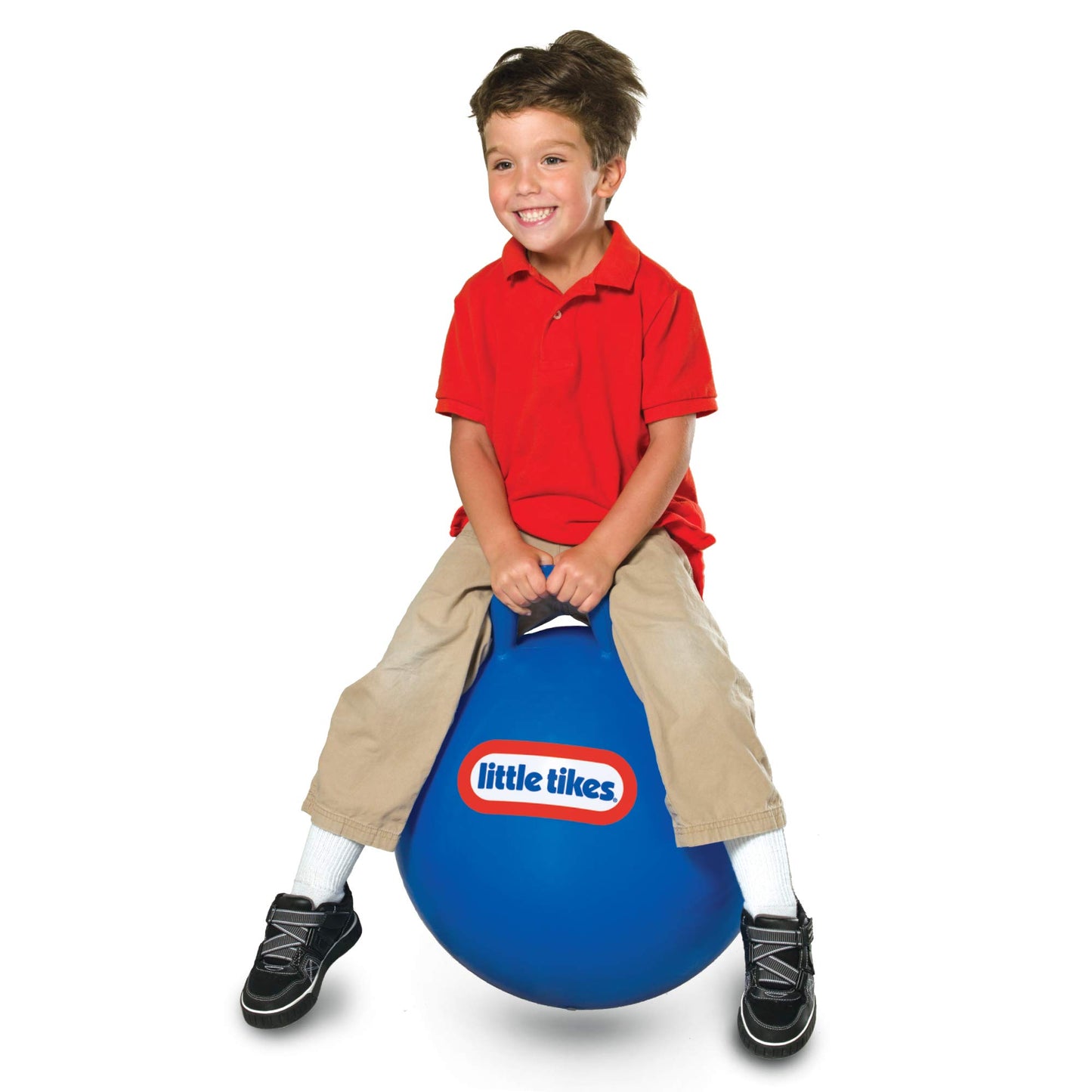 Little Tikes Bouncing Fun! Blue Hopper 9301B - Mega 18" Inflatable Heavy-Gauge Durable Vinyl Ball - Deflates Easily for Storage - Exercise Learning Activity for Kids Ages 4-8